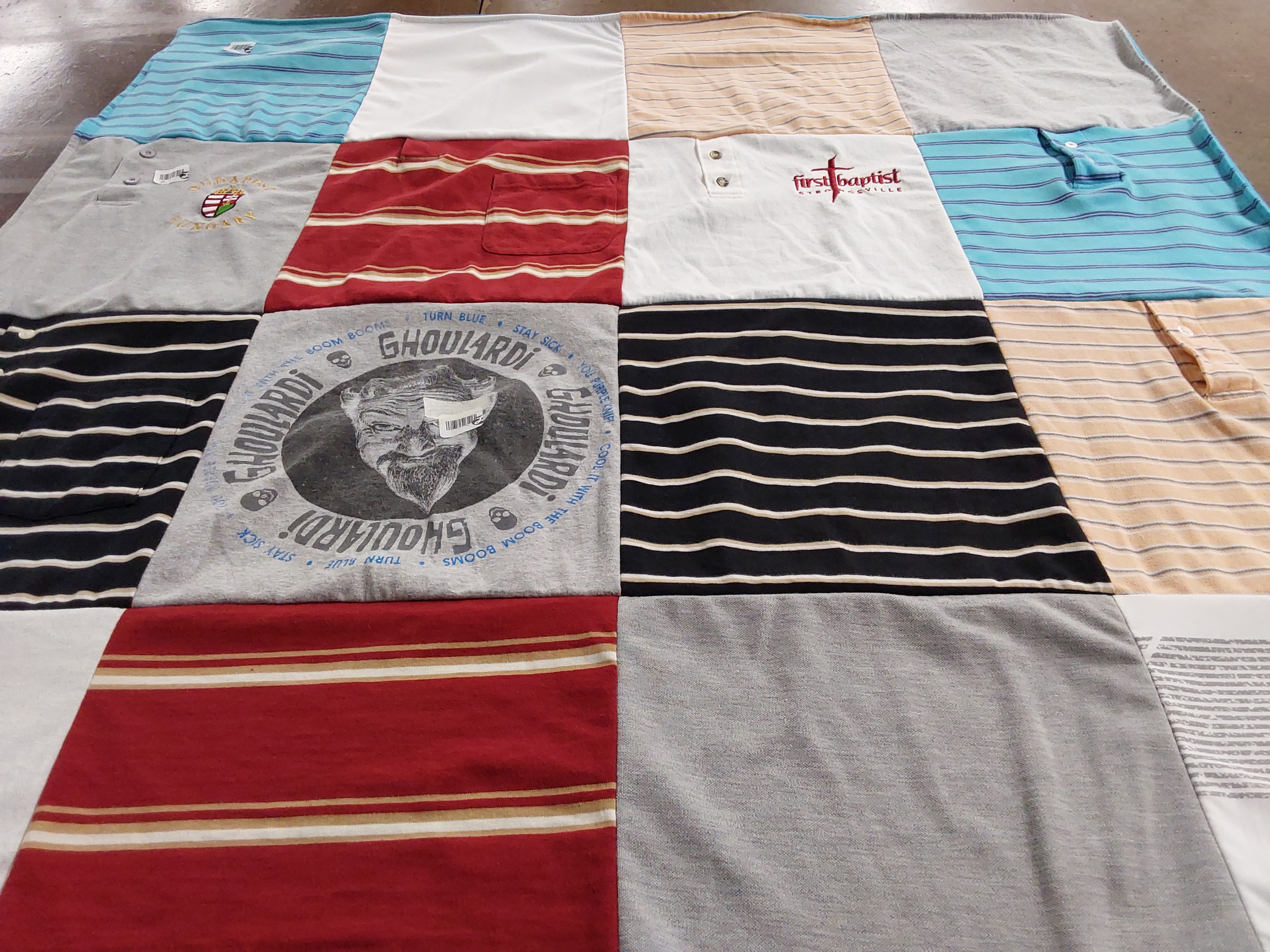 T-shirt quilt with photography, community service themes by Susan from OH