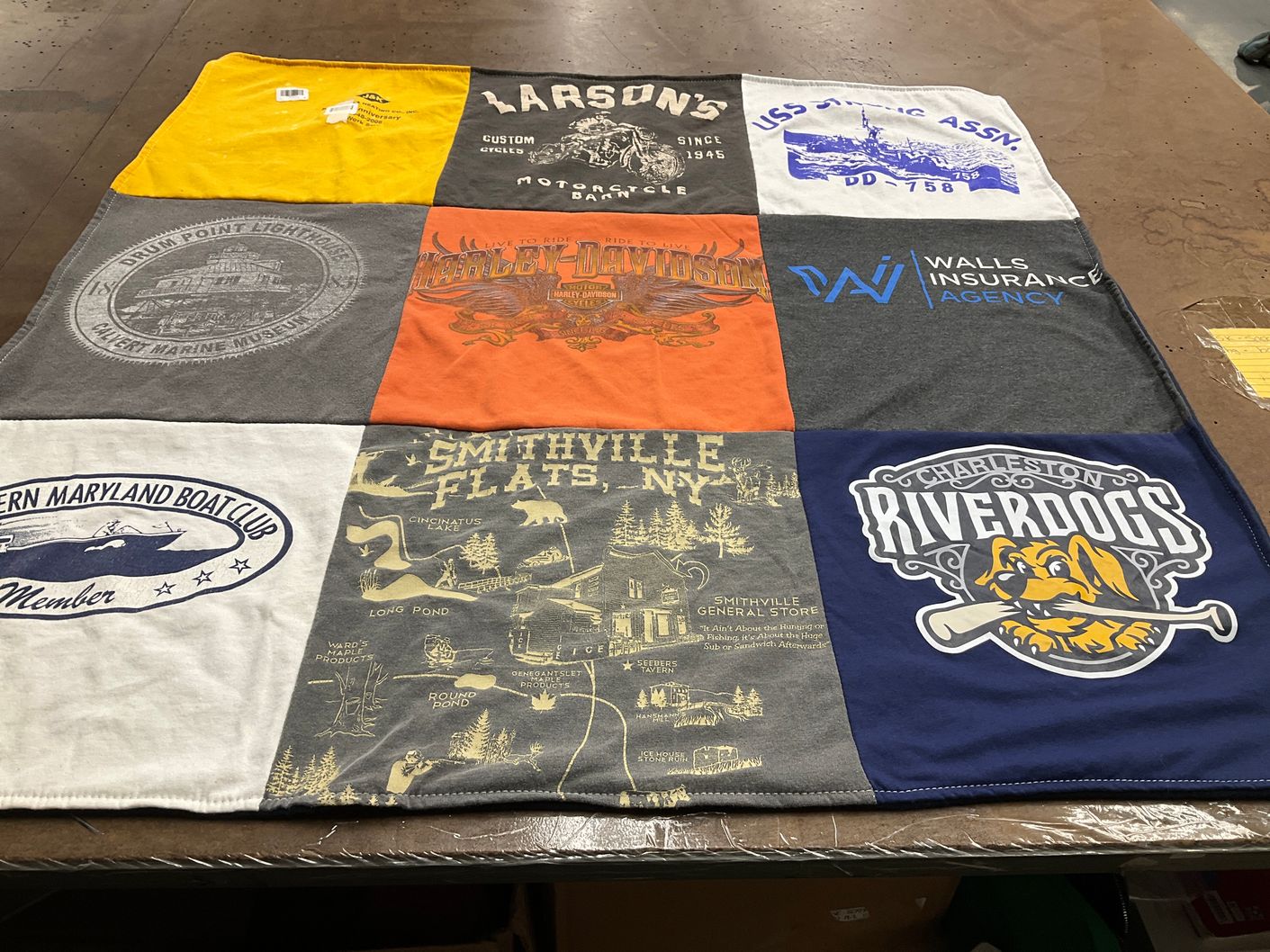 T-shirt quilt featuring charleston riverdogs by Mark from NY
