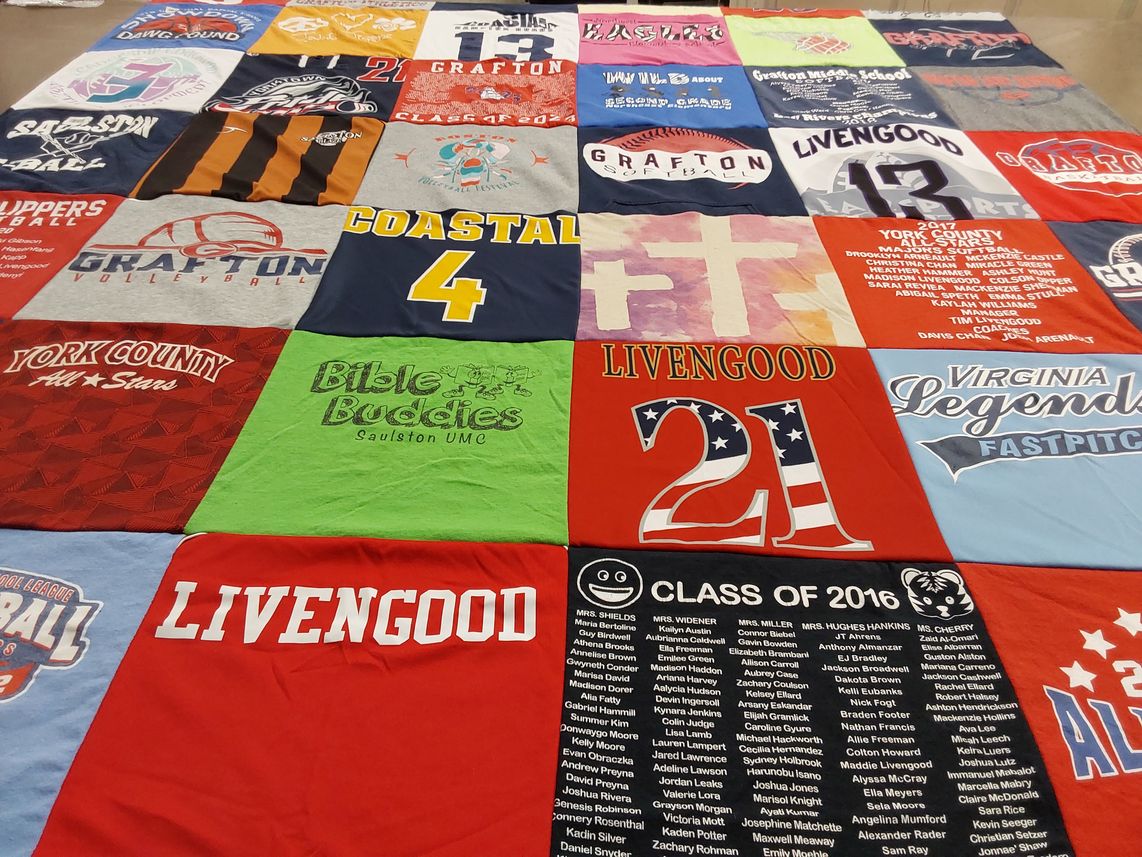 T-shirt quilt featuring york county all stars by Rachel from VA