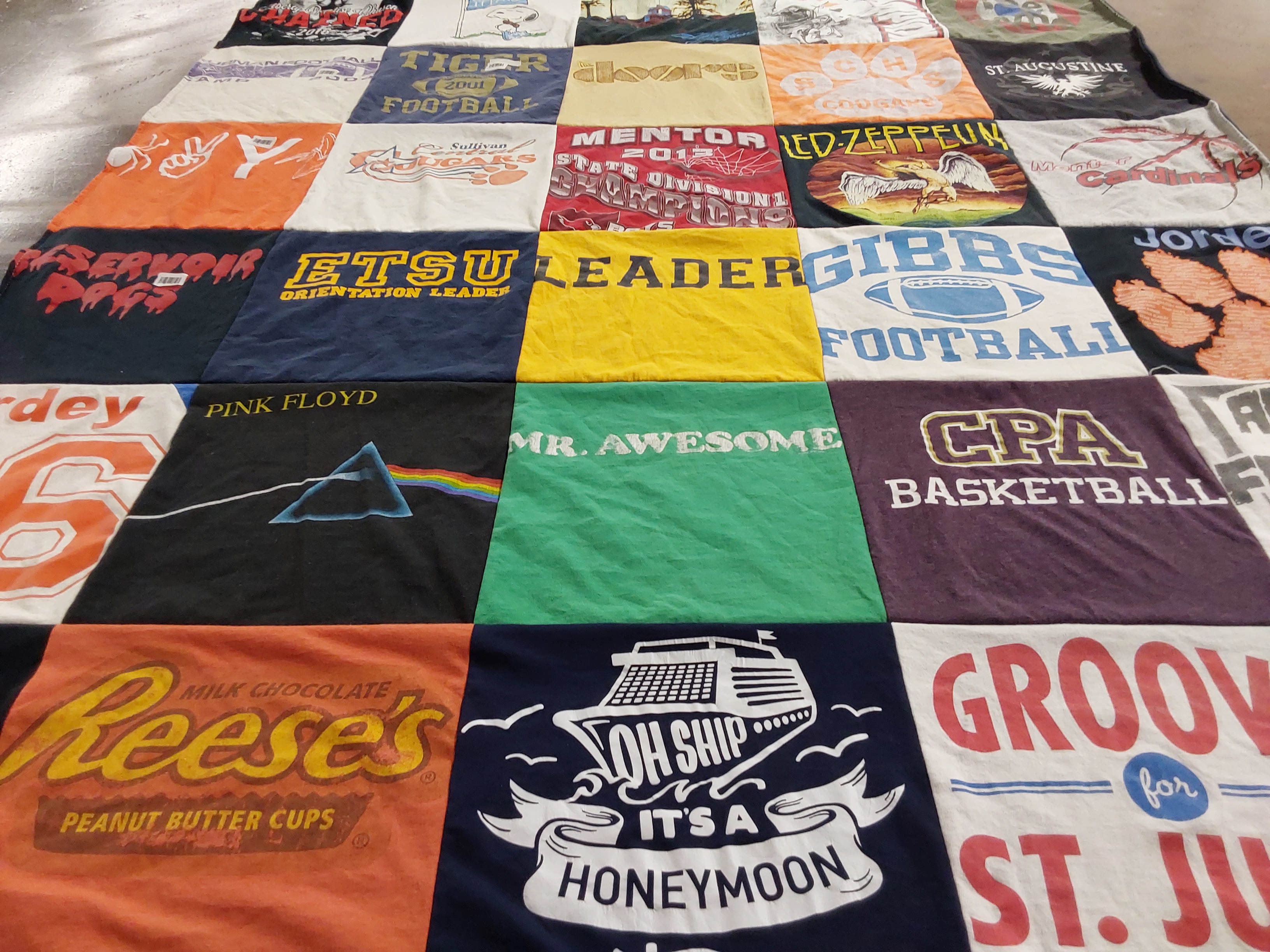 T-shirt quilt featuring gibbs football team by Pamela from TN