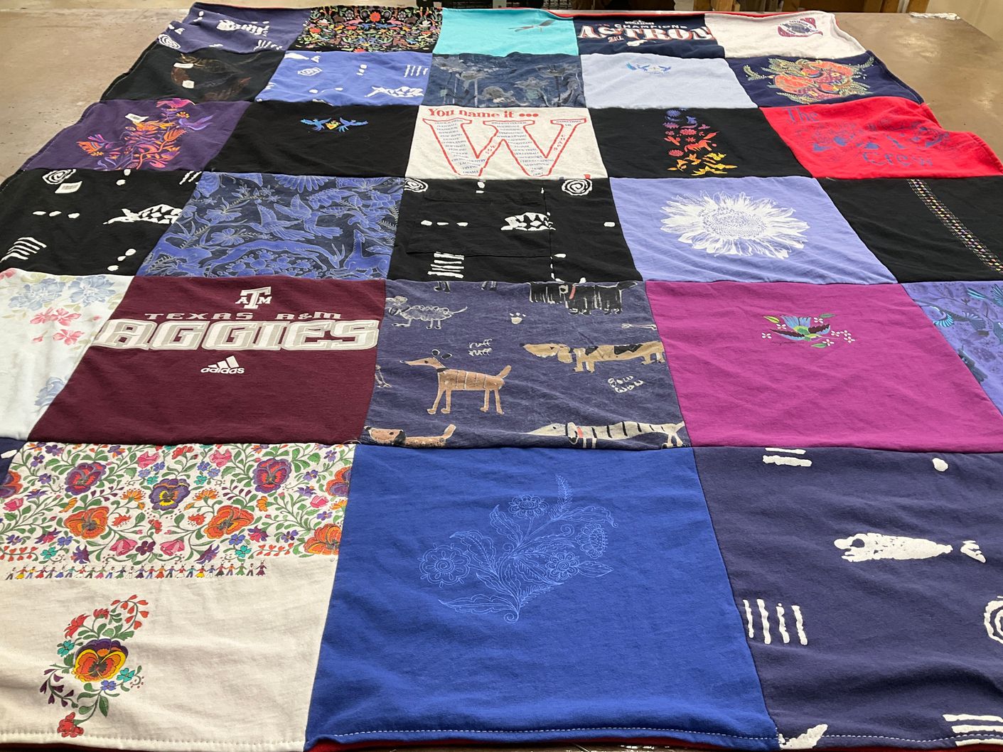 T-shirt quilt featuring texas a&m aggies by Linda from TX