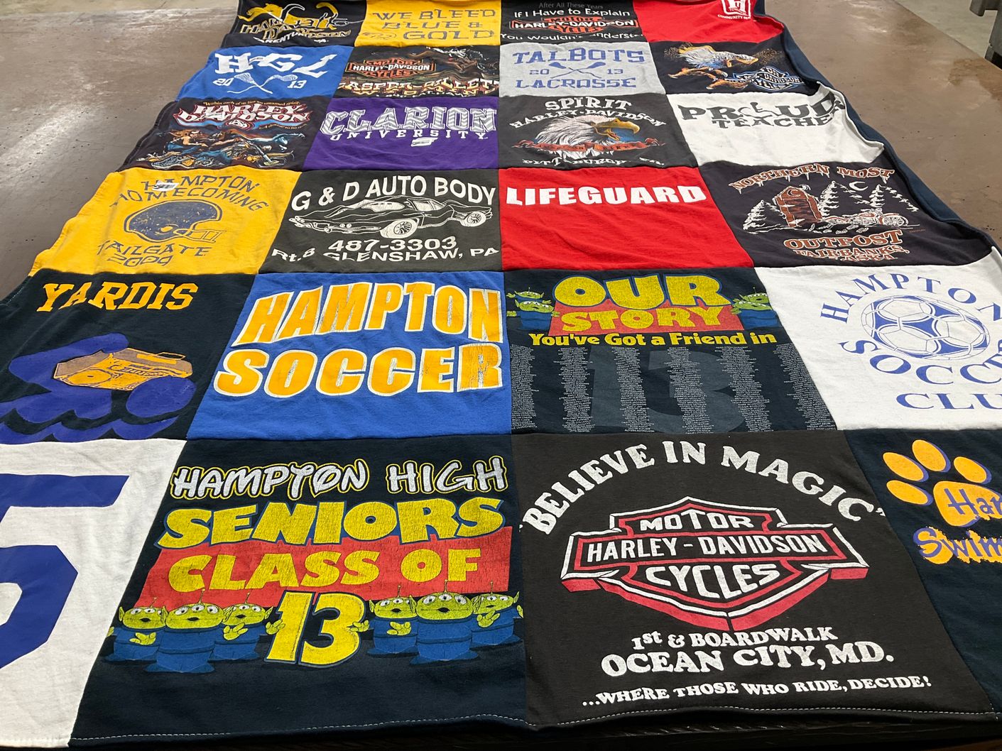 T-shirt quilt featuring hampton soccer club by Barbara from PA