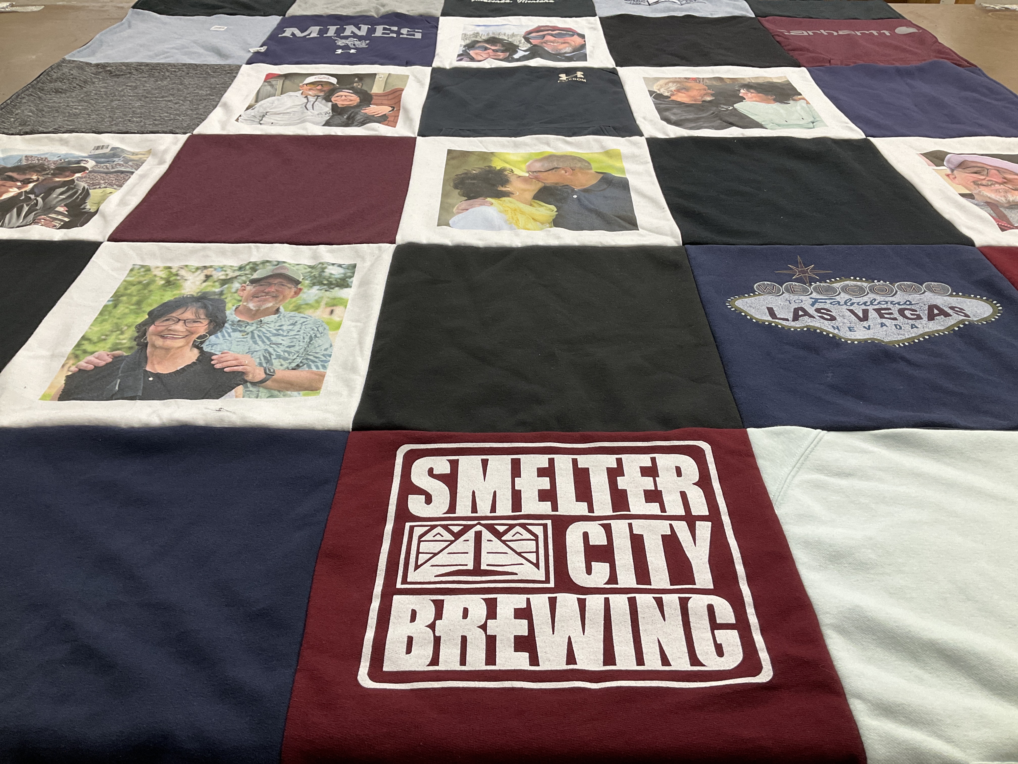 T-shirt quilt from colorado school of mines by Lacey from MT
