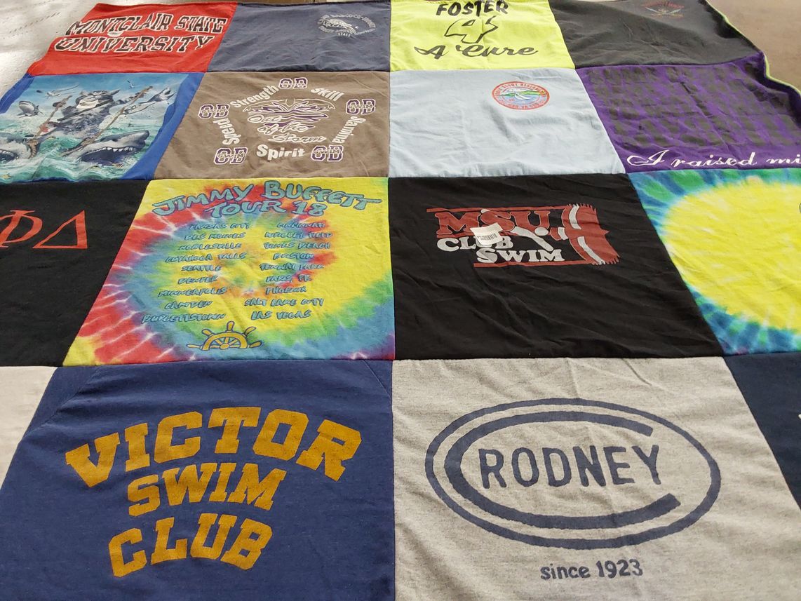 T-shirt quilt featuring msu club swim by Kelly from NJ