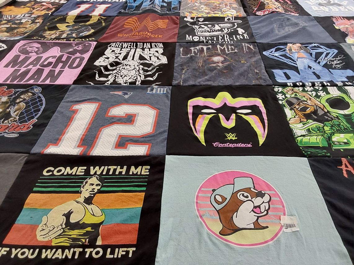 T-shirt quilt featuring new england patriots by Sheri from LA
