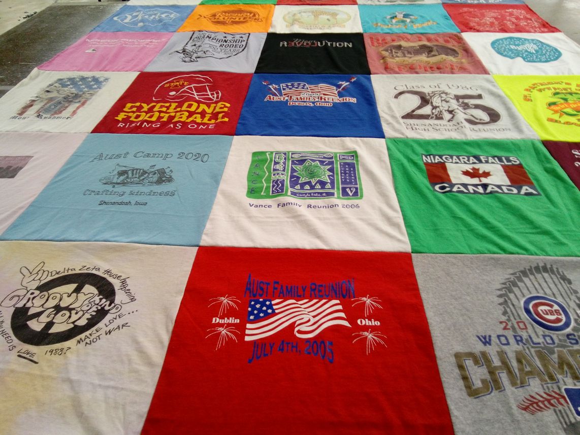 T-shirt quilt featuring cyclone football by Theresa from IA