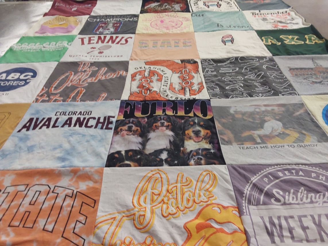T-shirt quilt featuring colorado avalanche by Rachel from CO