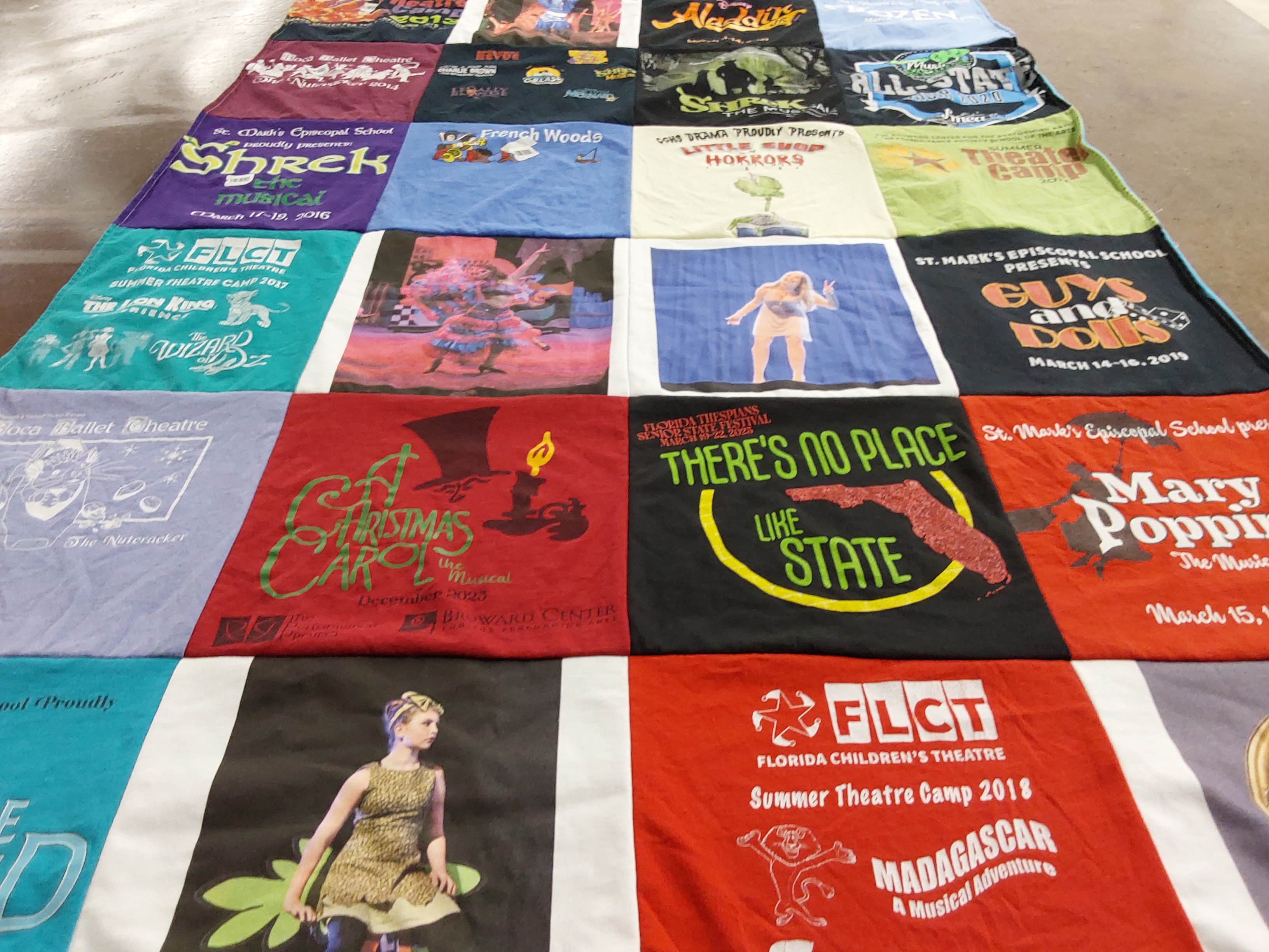 T-shirt quilt from st. mark's episcopal school by Monique from FL