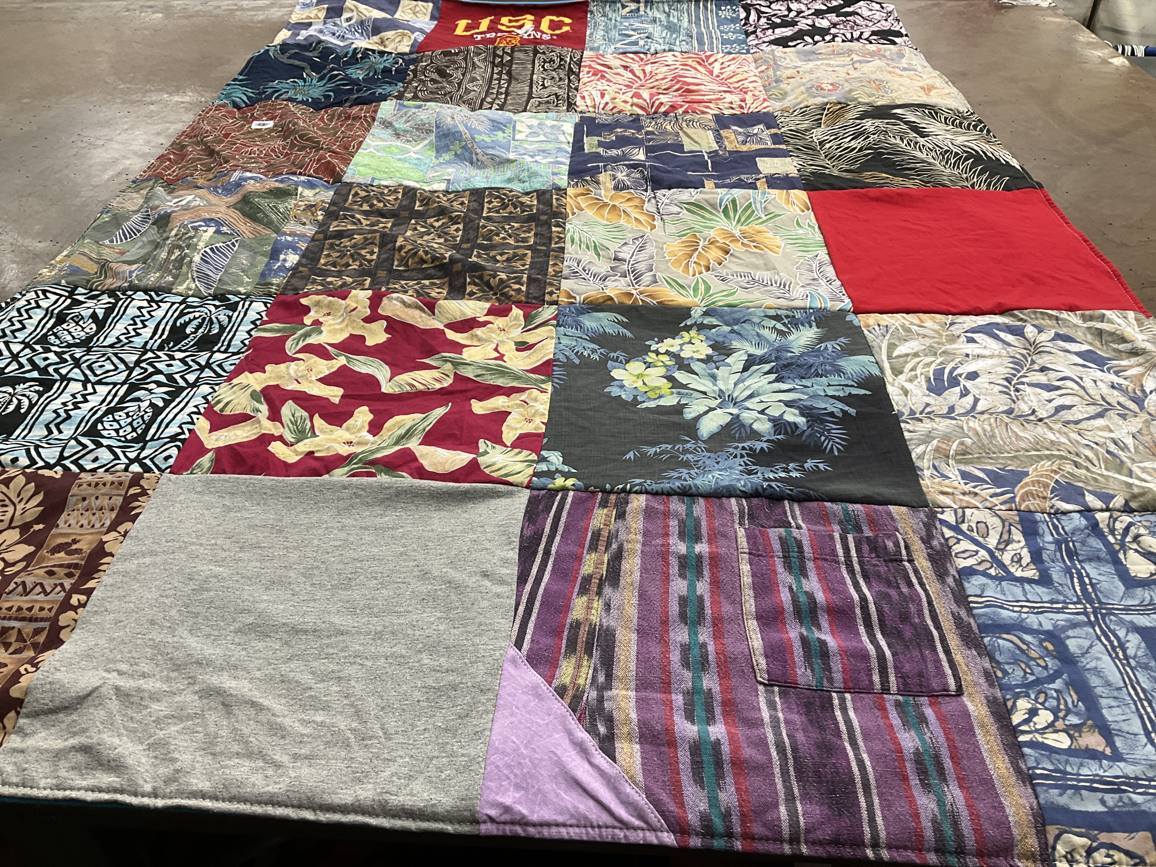 T-shirt quilt from university of southern california by Catherine from CA