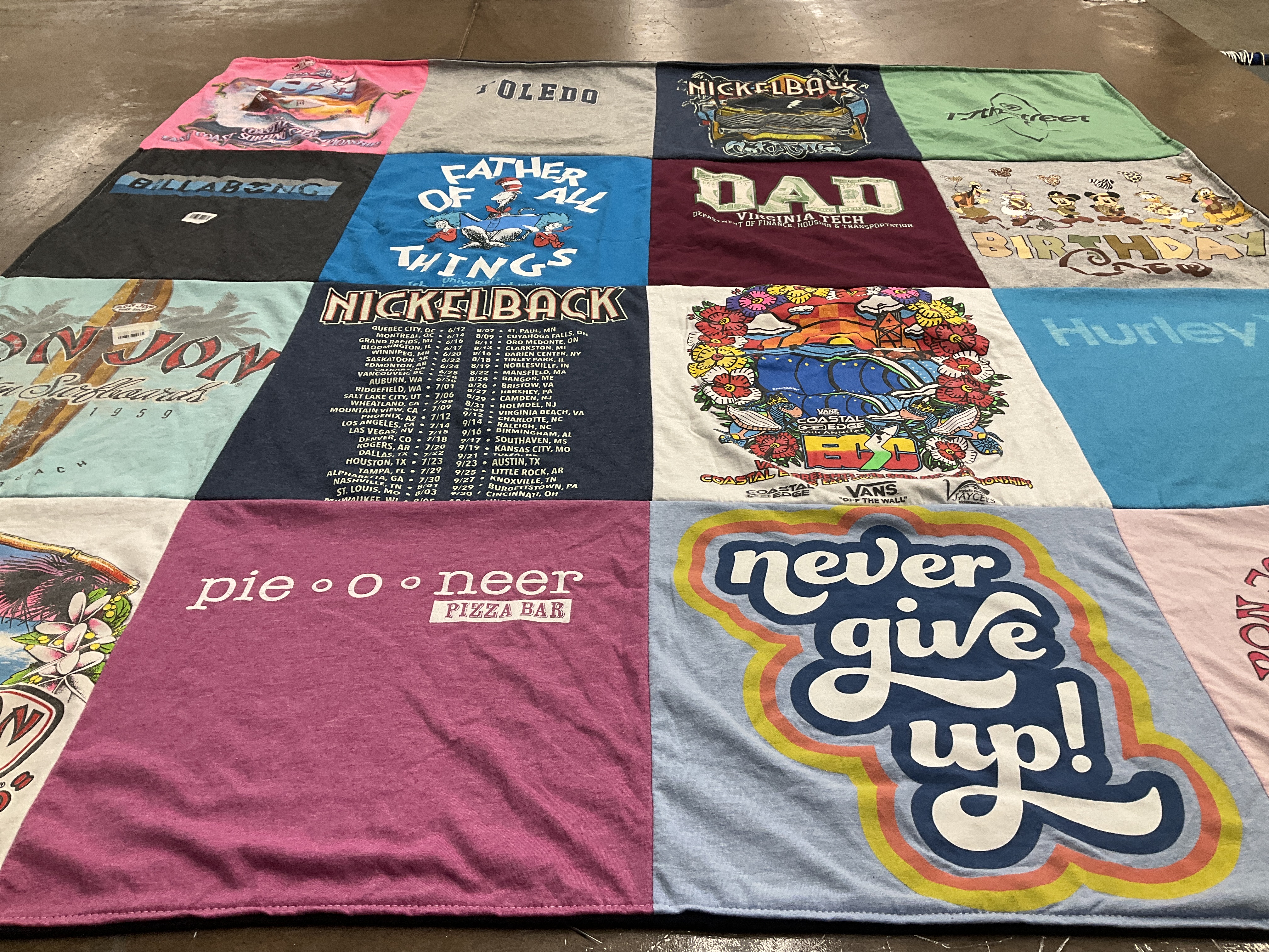 T-shirt quilt from virginia tech university by Shane from VA