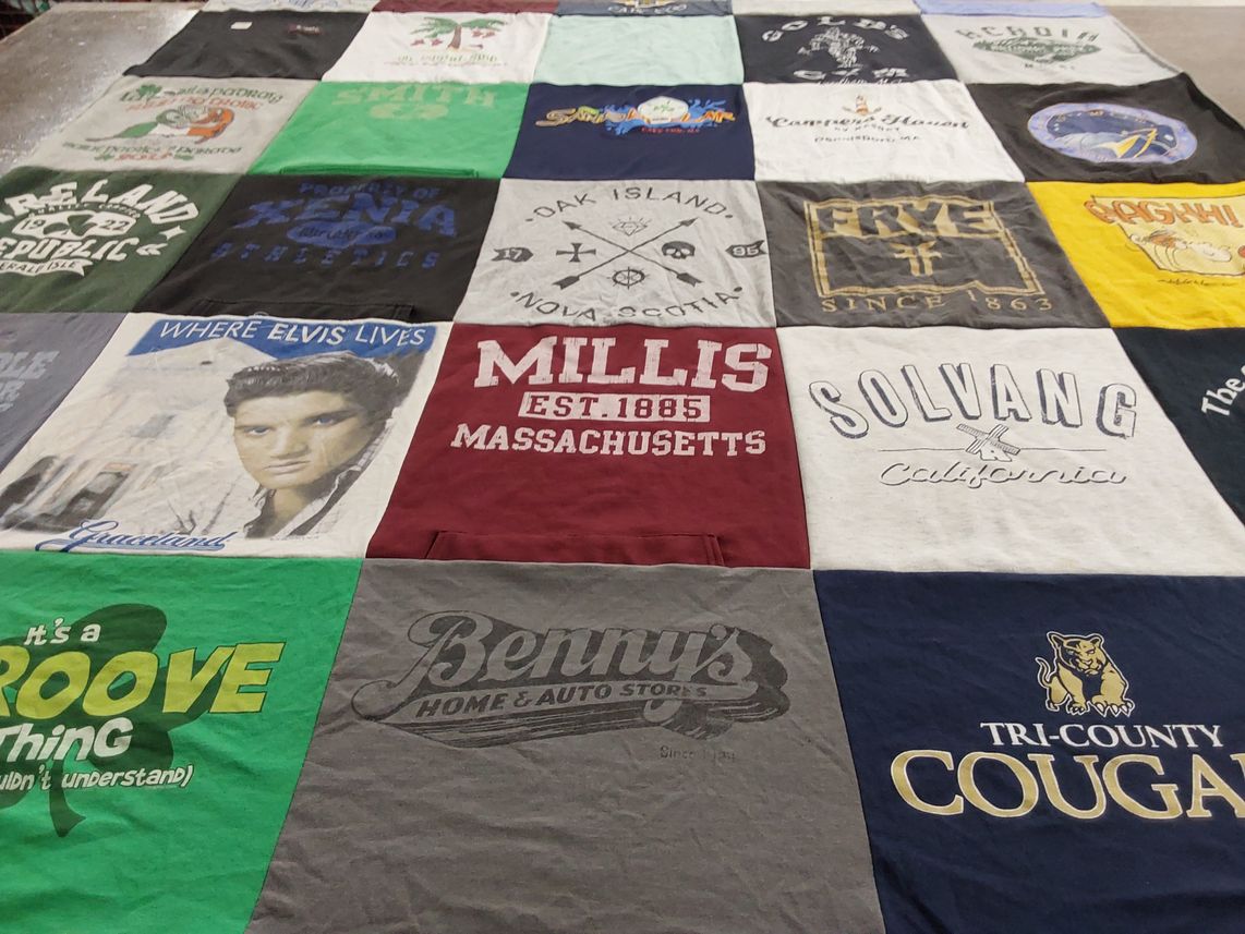 T-shirt quilt from tri-county community college by Mary from MA