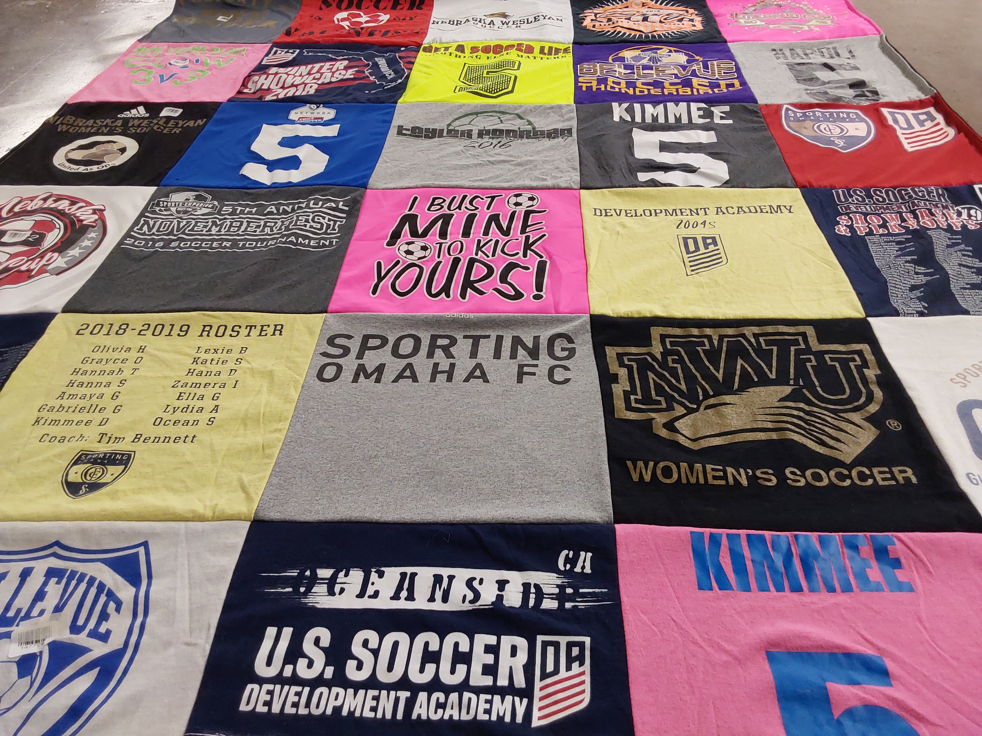T-shirt quilt featuring northwestern university women's soccer by LORi from NE