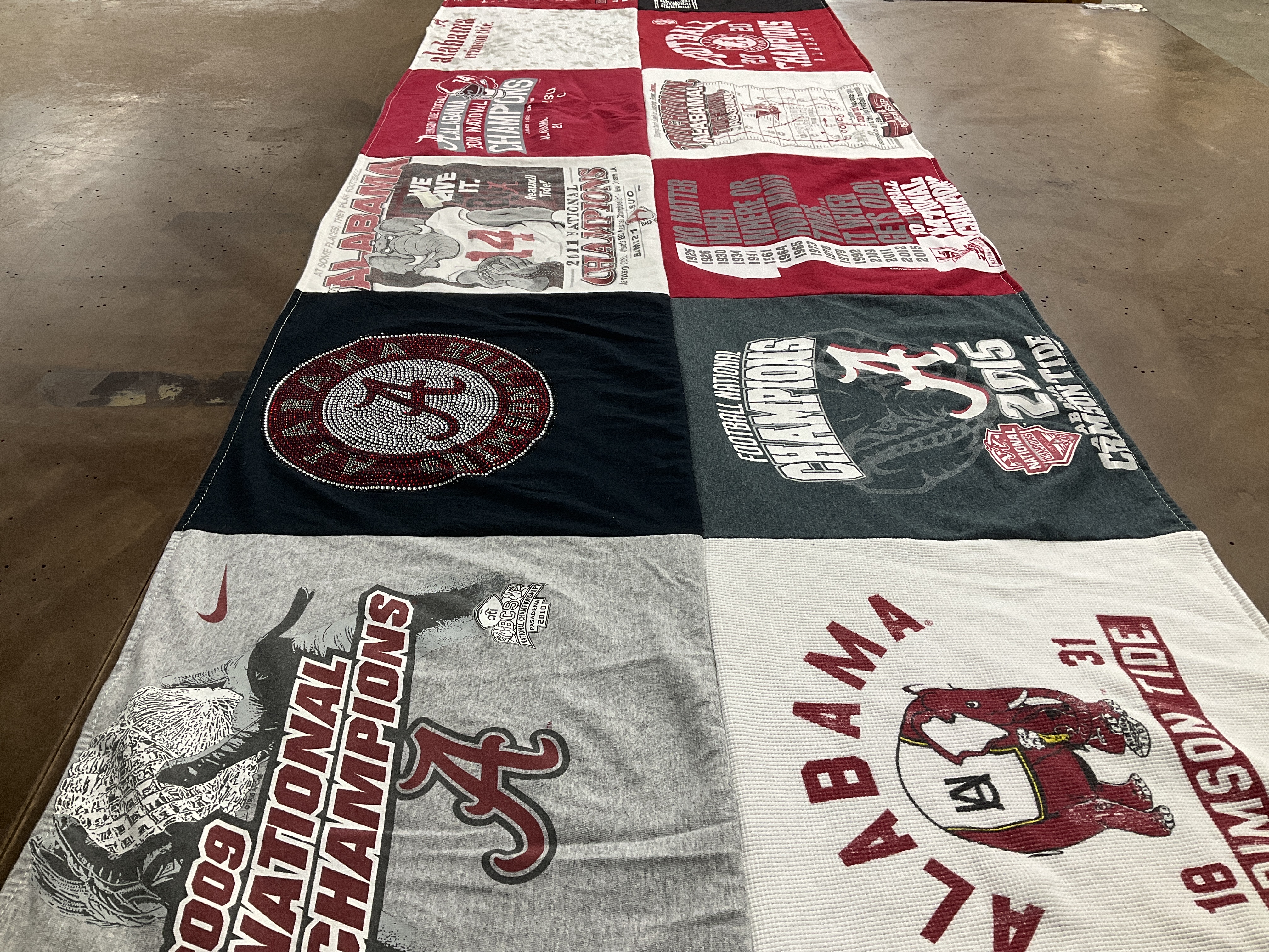 T-shirt quilt featuring university of alabama crimson tide by Lori from AL