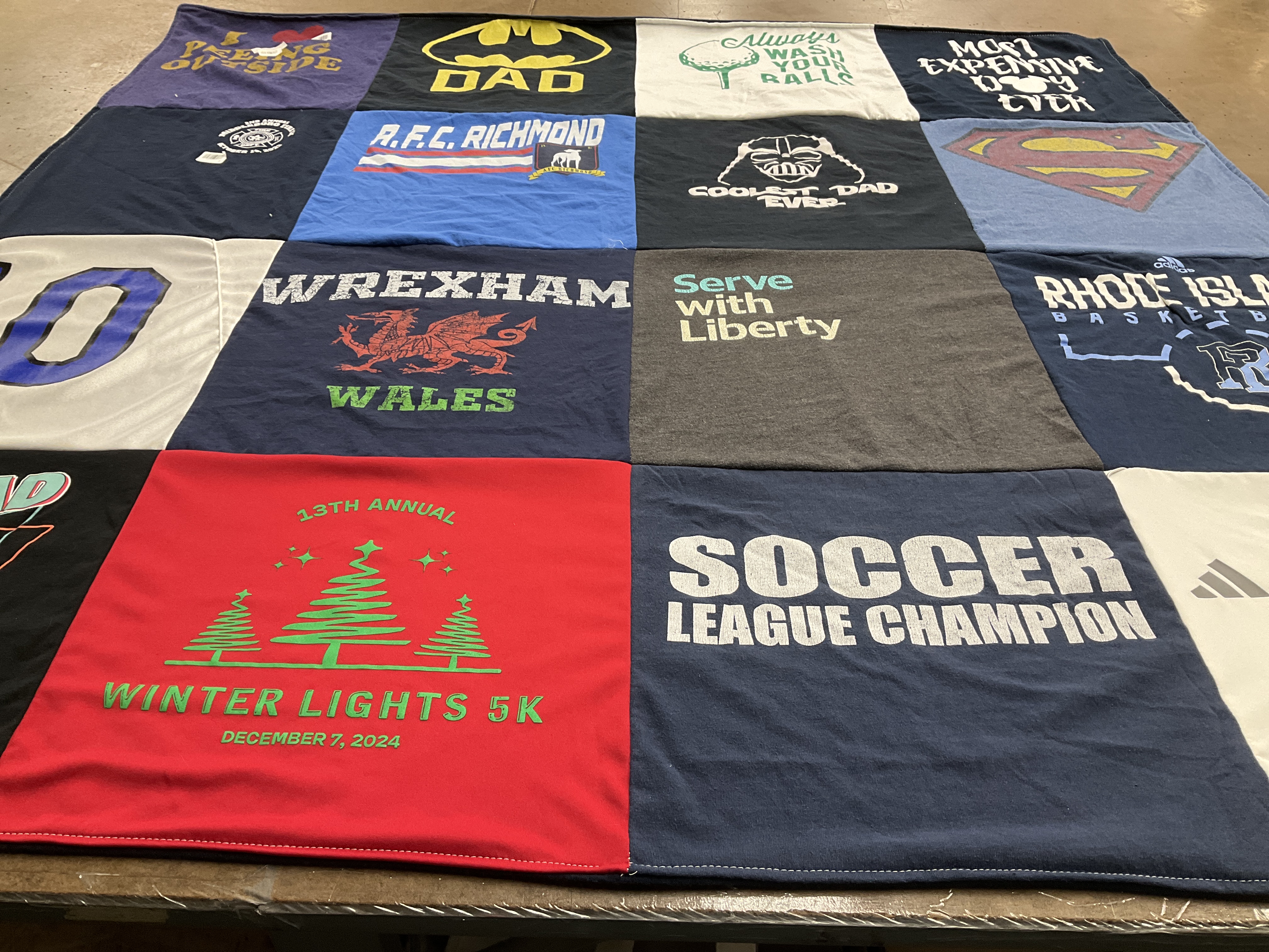 T-shirt quilt featuring rhode island basketball by Emily from MA