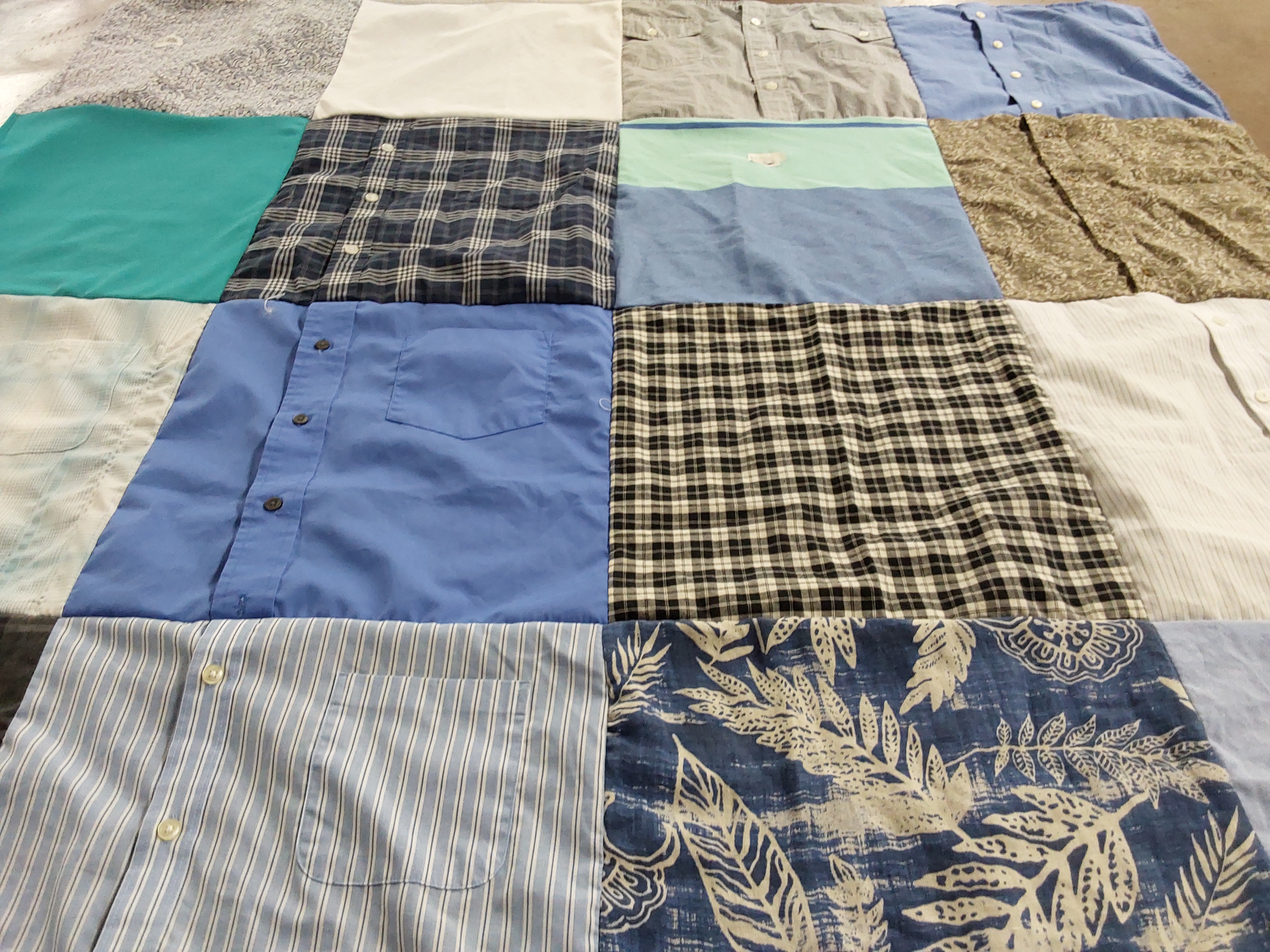 T-shirt quilt with sewing, quilting themes by Anna from GA