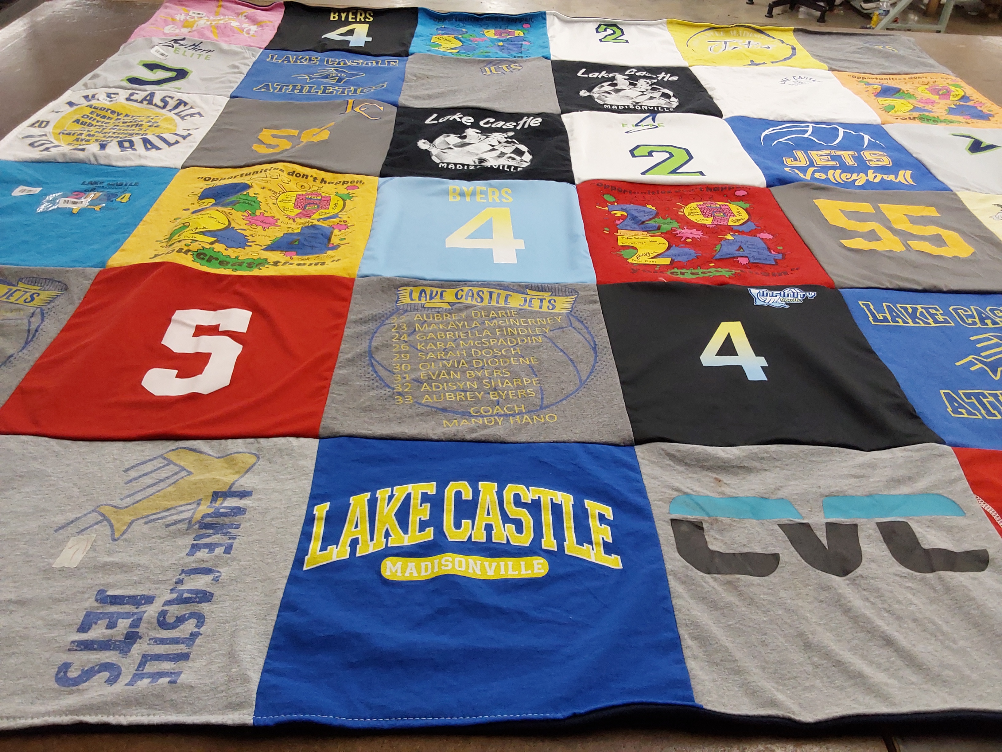 T-shirt quilt featuring lake castle jets by Marya from LA