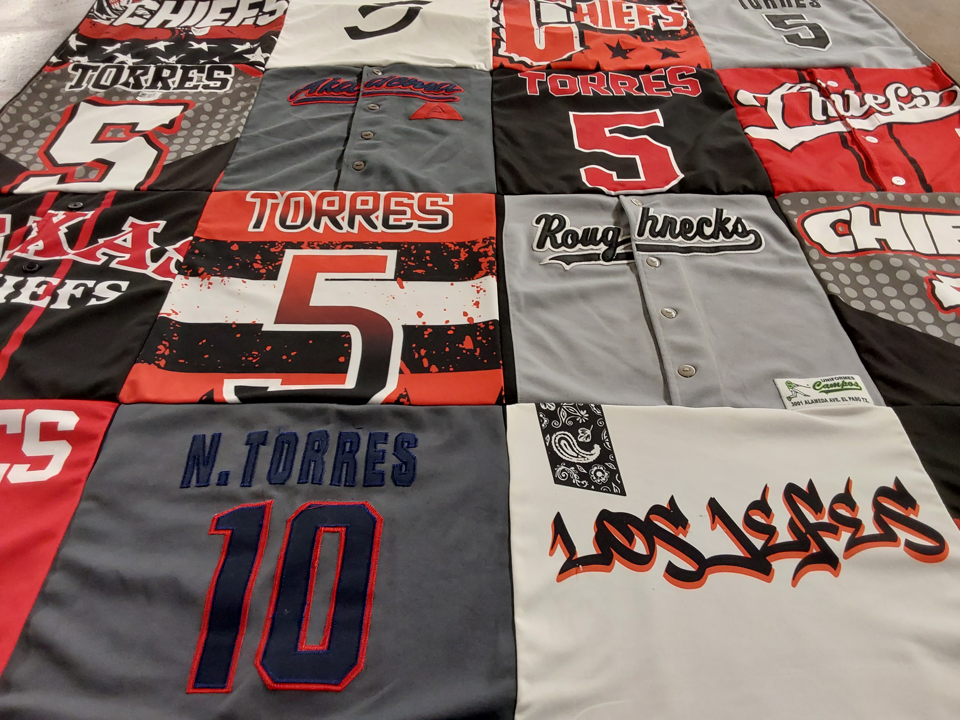 T-shirt quilt featuring alabama crimson tide by Maribel from TX