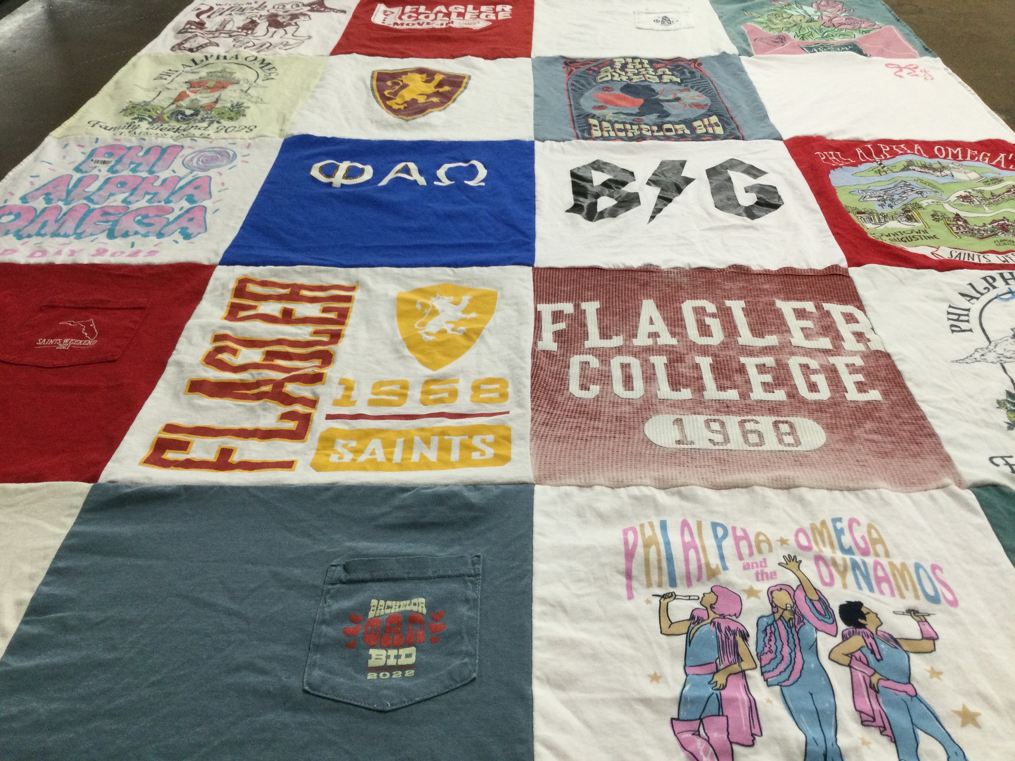 T-shirt quilt from flagler college by Kristi from FL