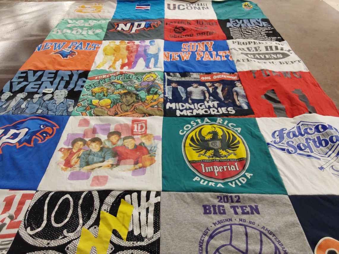 T-shirt quilt featuring falco softball by Jamie from NY