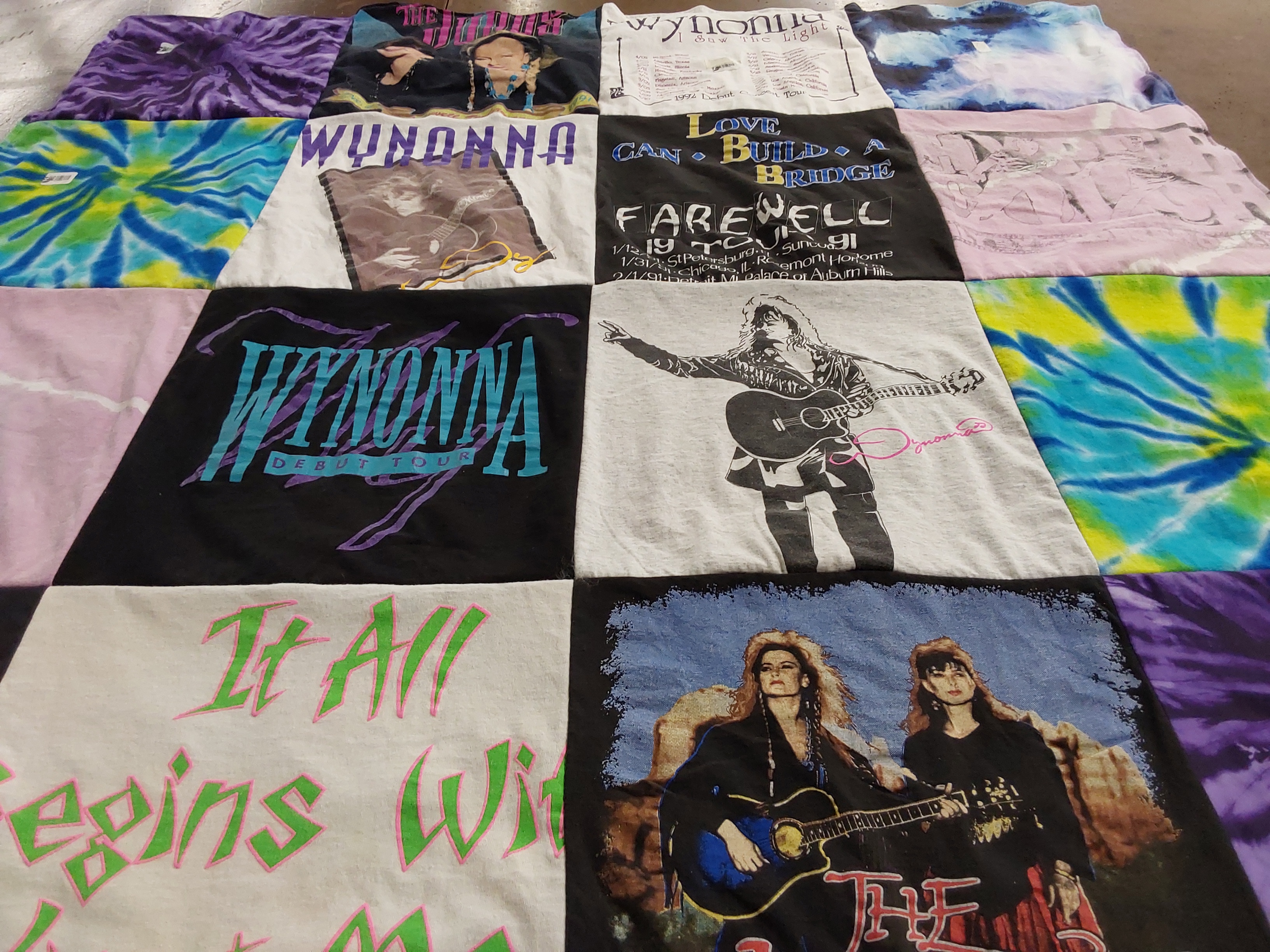 T-shirt quilt with music, country music themes by kelly from FL