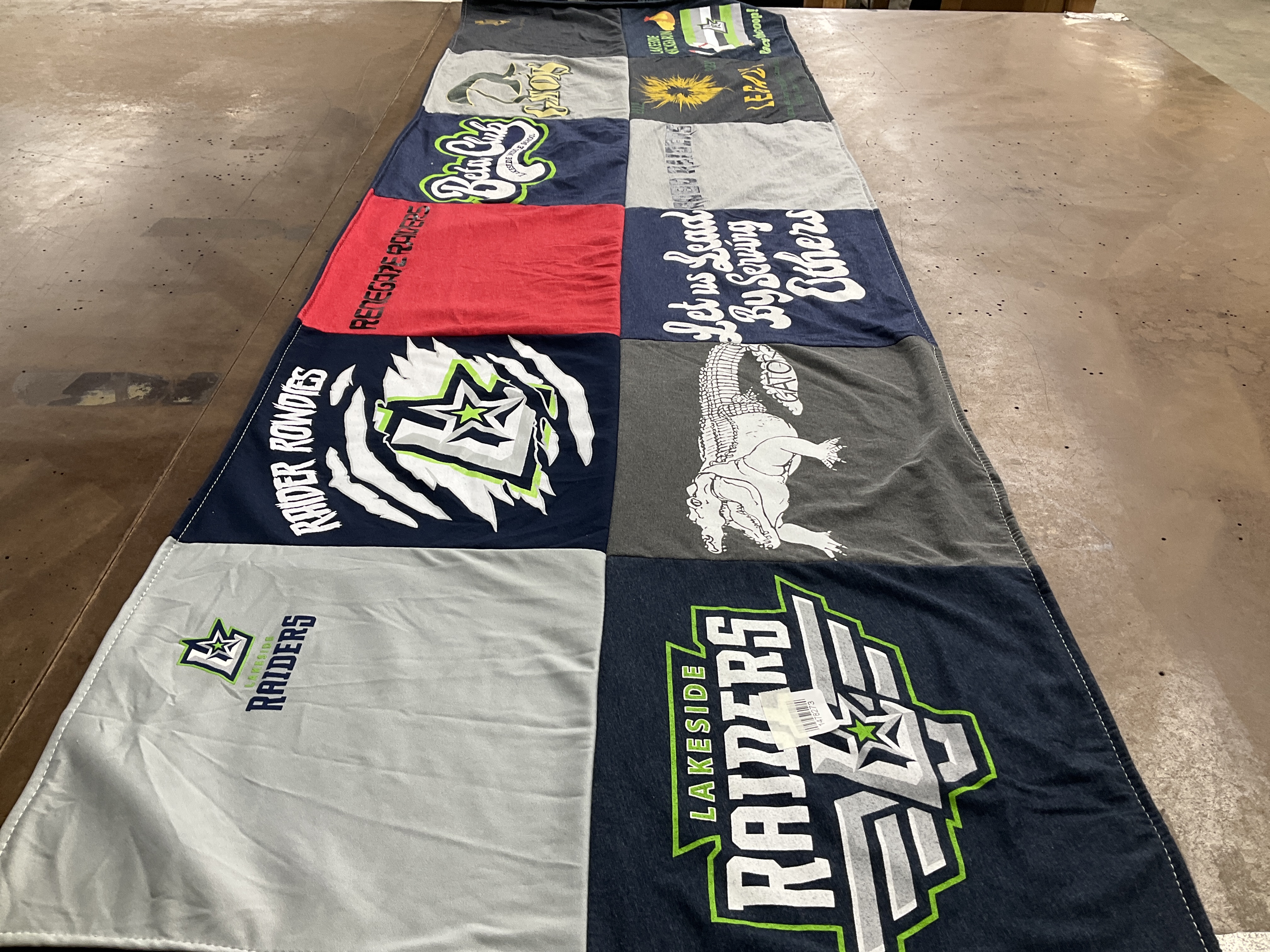 T-shirt quilt featuring lakeside raiders by Kristina from SC