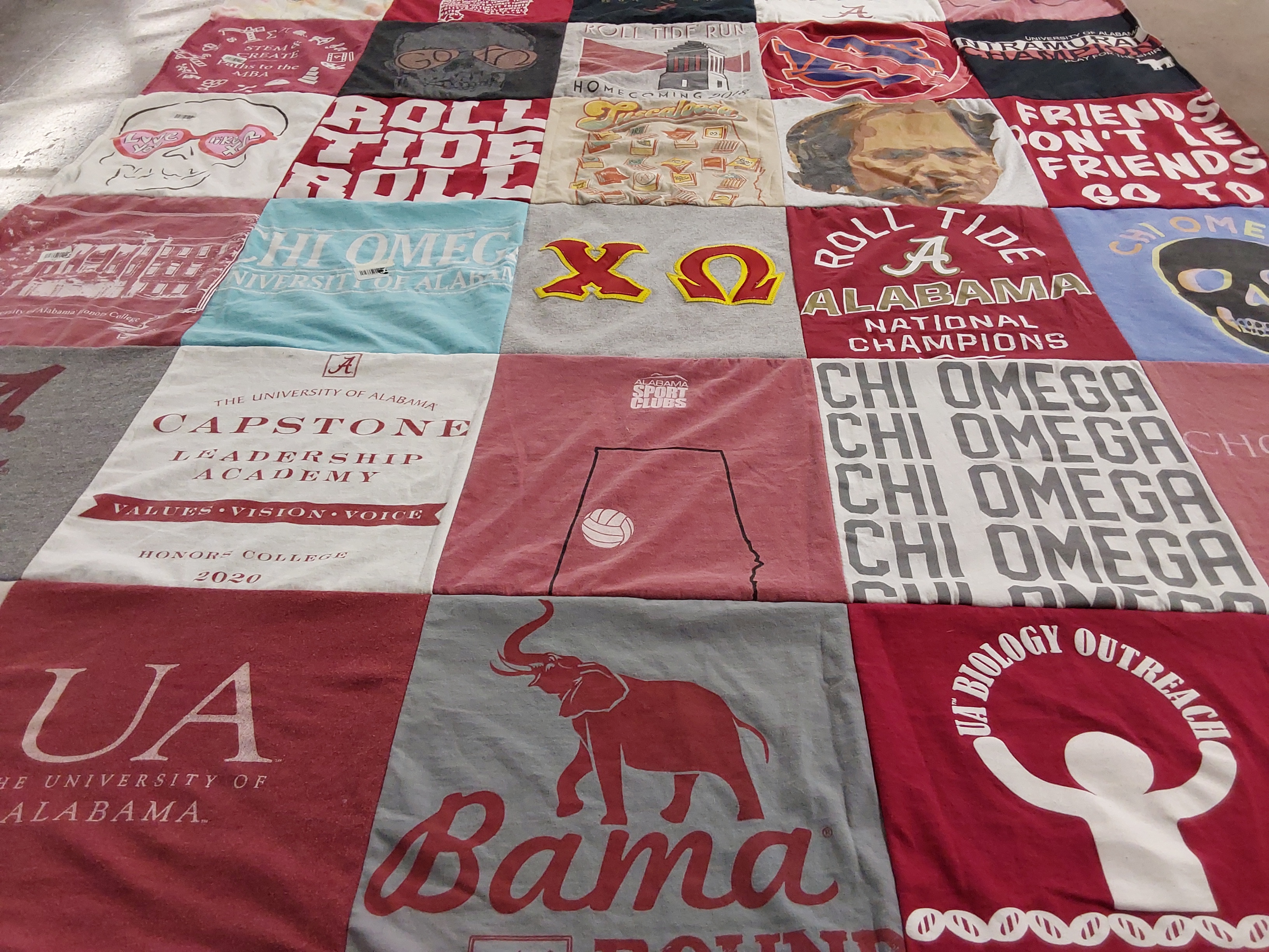 T-shirt quilt from university of alabama by Aija from AL
