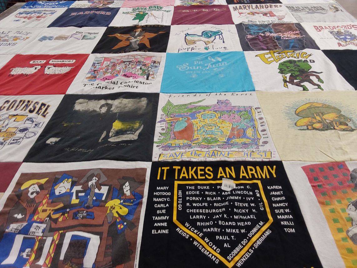 T-shirt quilt from harford community college by Janet from MD