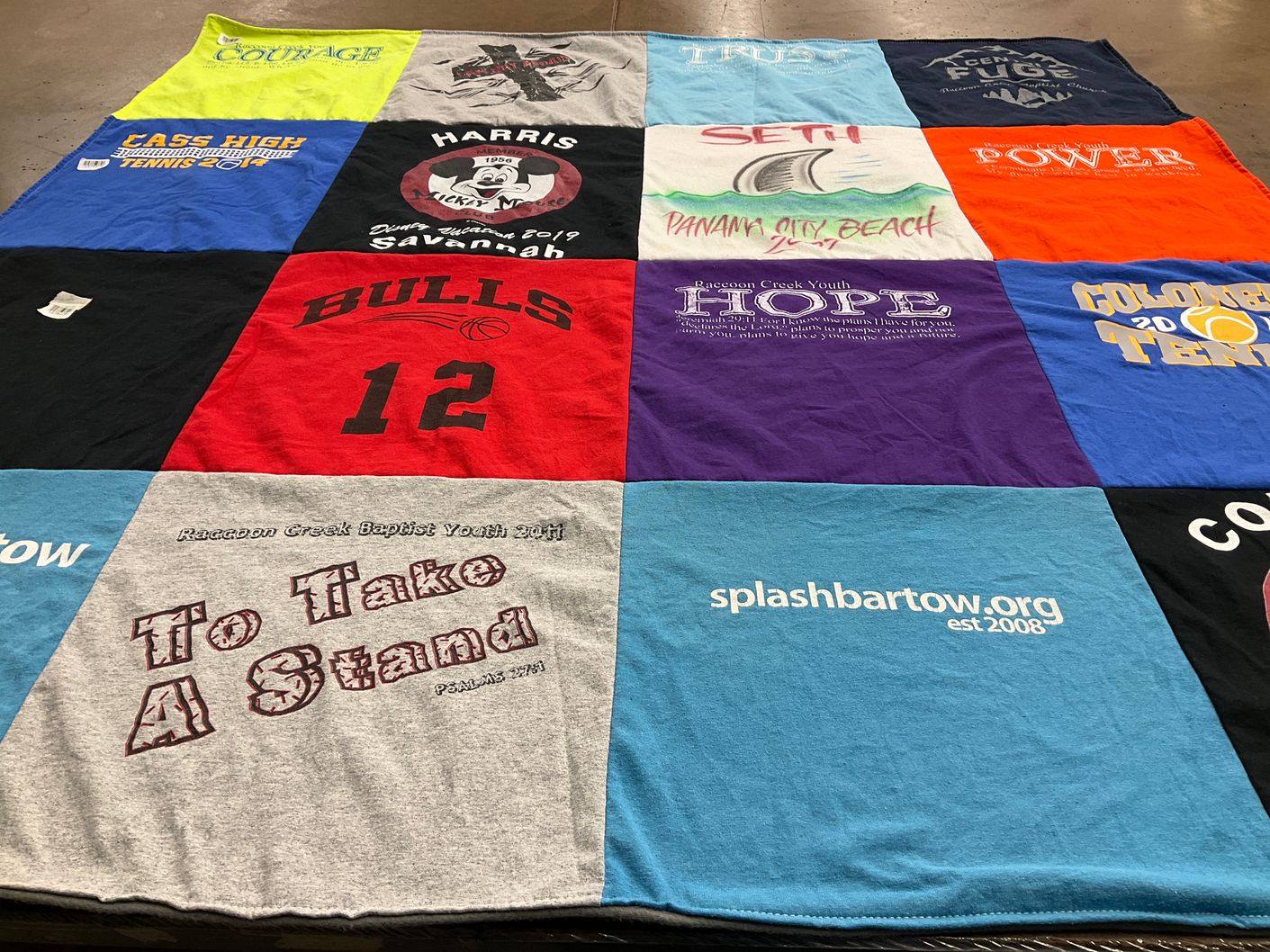 T-shirt quilt featuring bulls by JB from GA