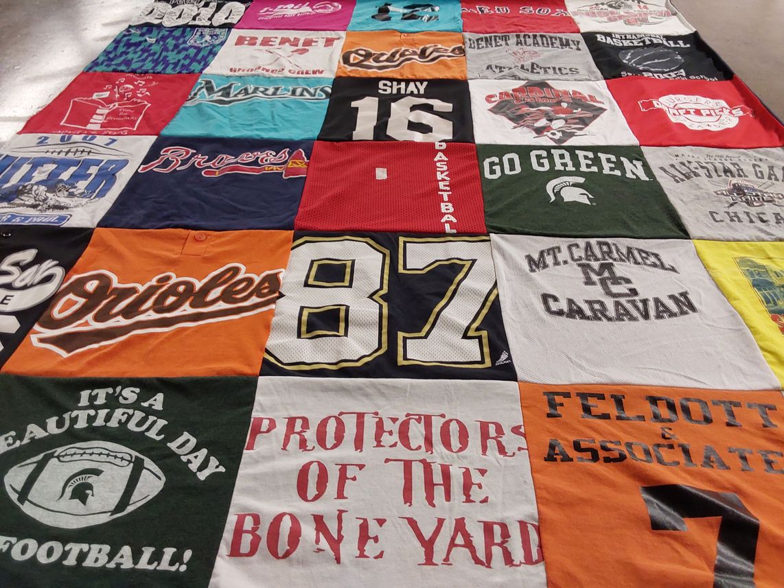 T-shirt quilt featuring orlando marlins, bryce cardinals by Kris from IL