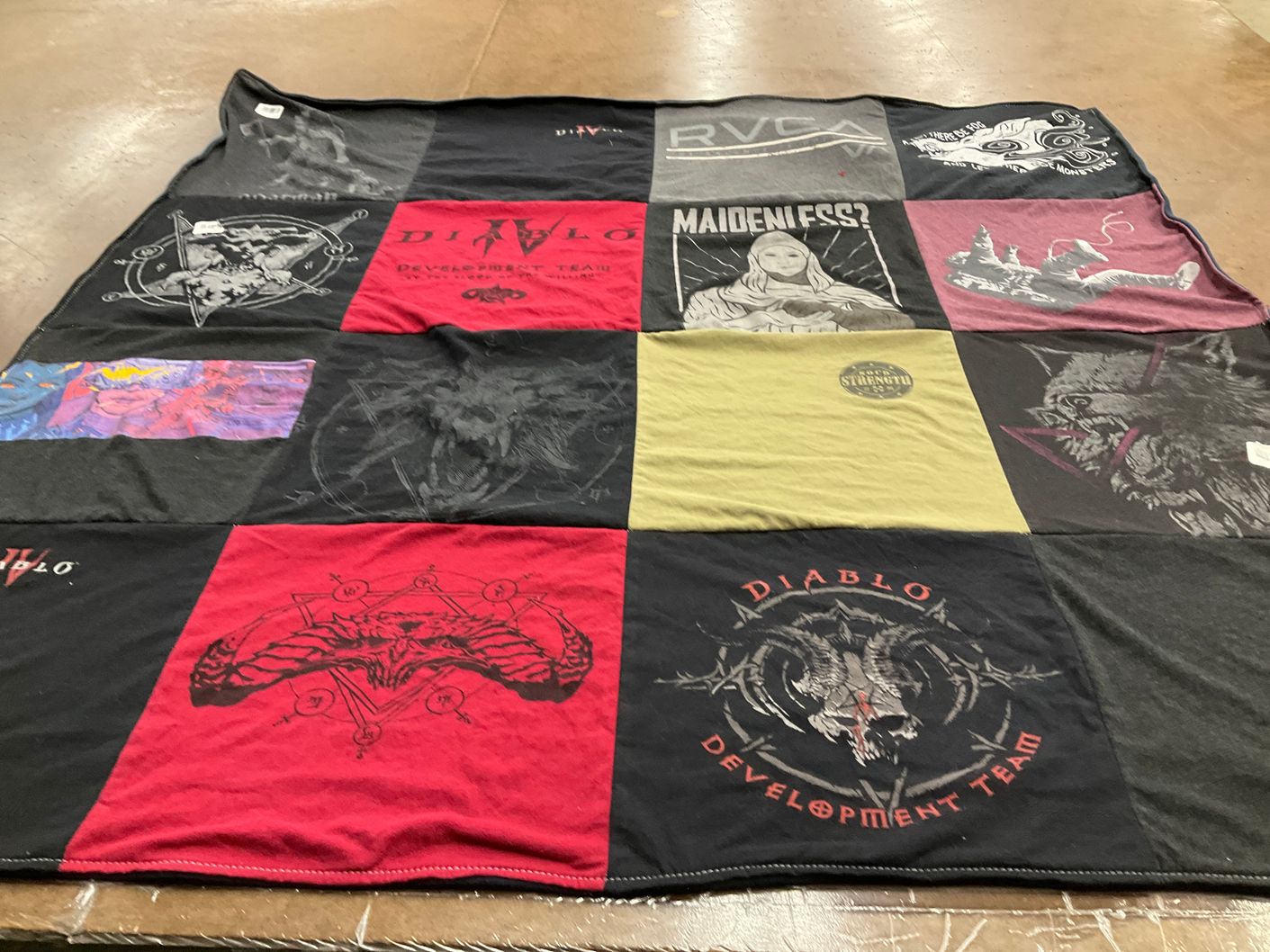 T-shirt quilt with video games, gaming themes by JENNIFER from CA