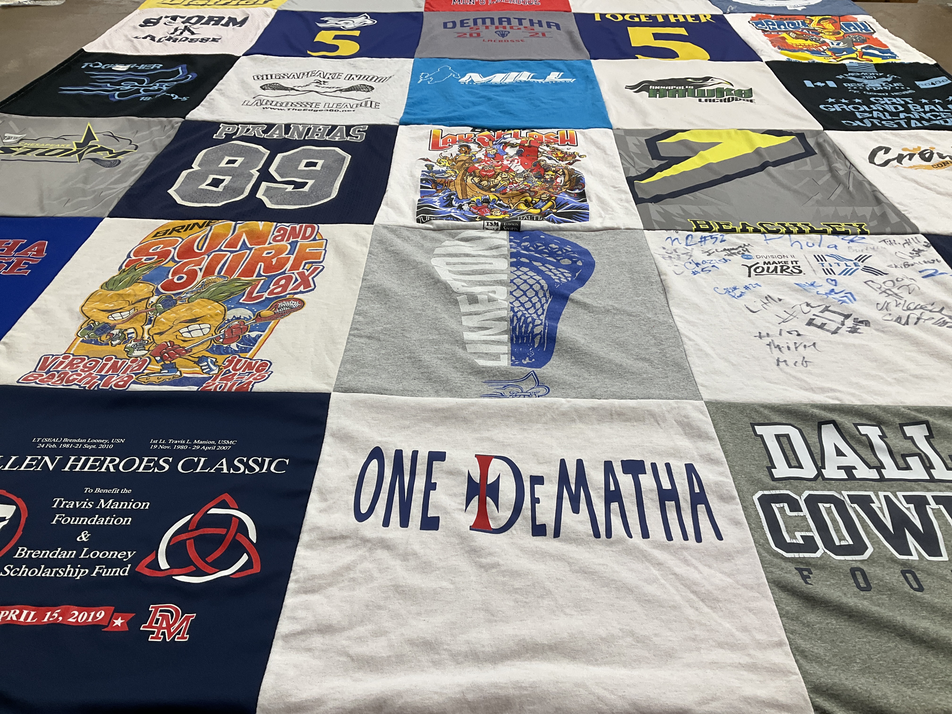 T-shirt quilt featuring dallas cowboys by John from MD