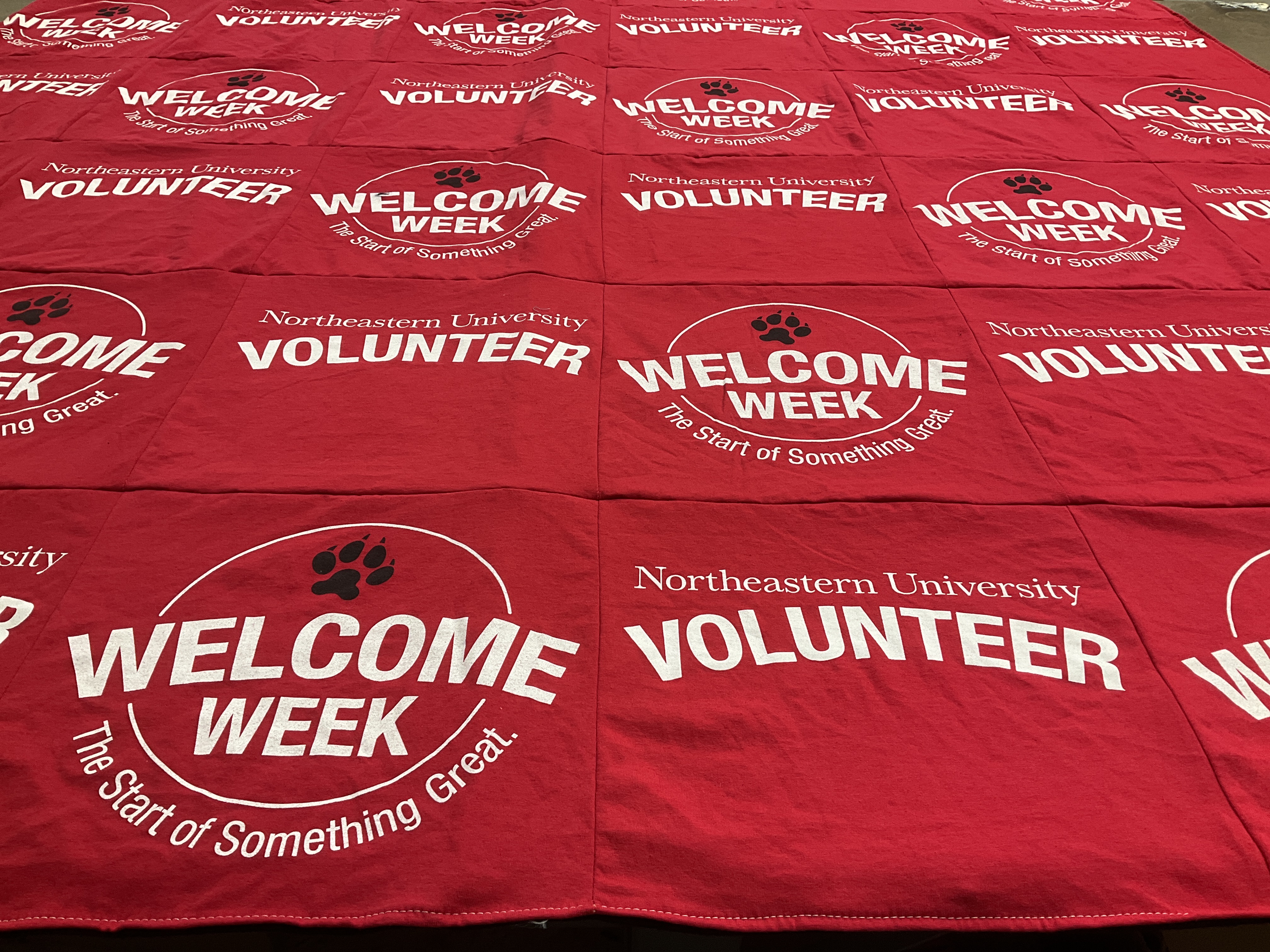 T-shirt quilt from northeastern university by Keyne from MA