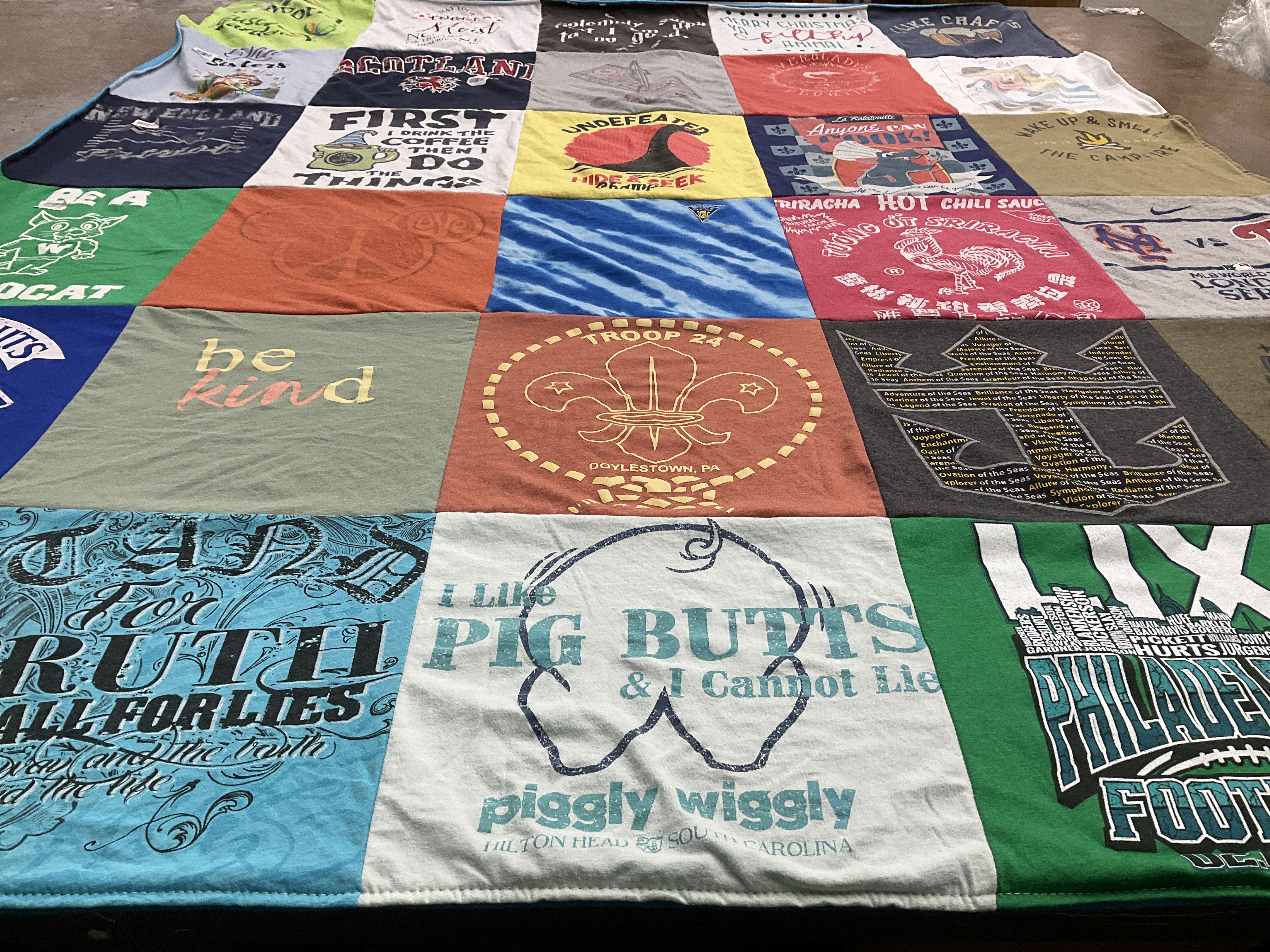 T-shirt quilt featuring philadelphia eagles by Michele from PA