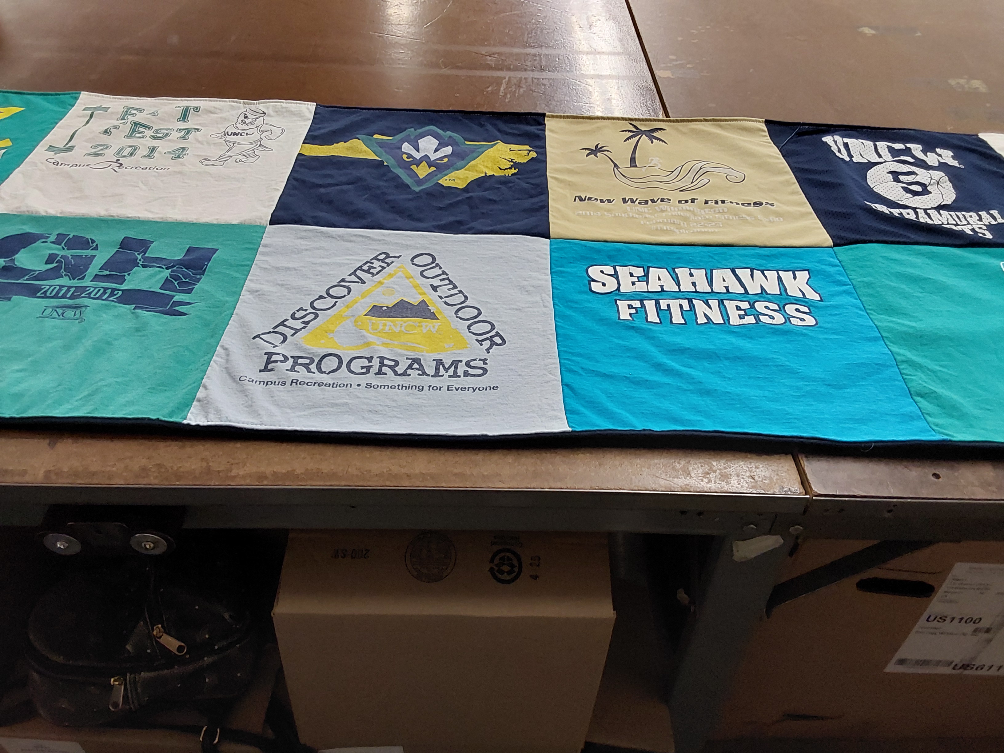 T-shirt quilt from university of north carolina wilmington by Amanda from GA