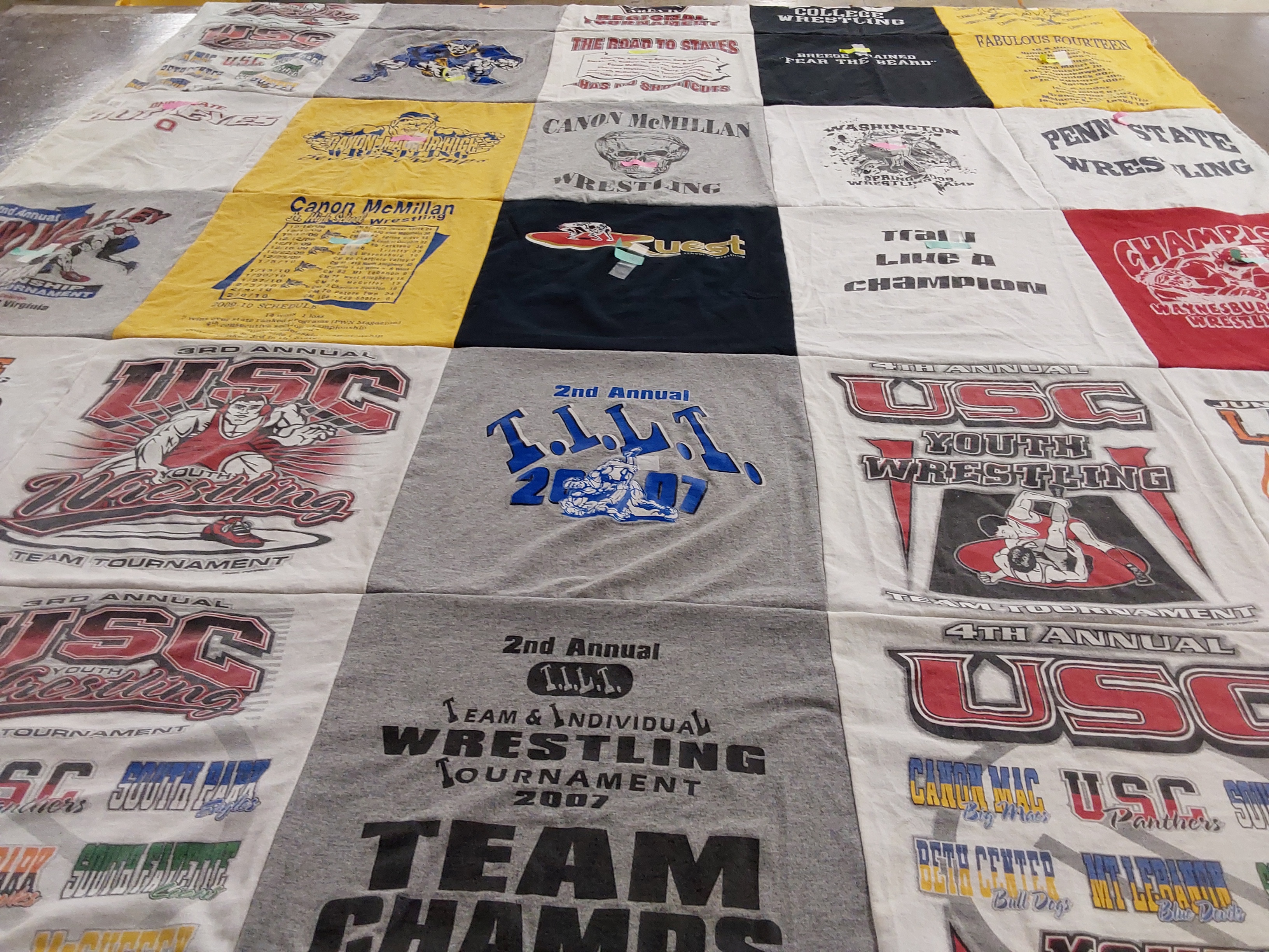 T-shirt quilt featuring usc wrestling by Robert from PA