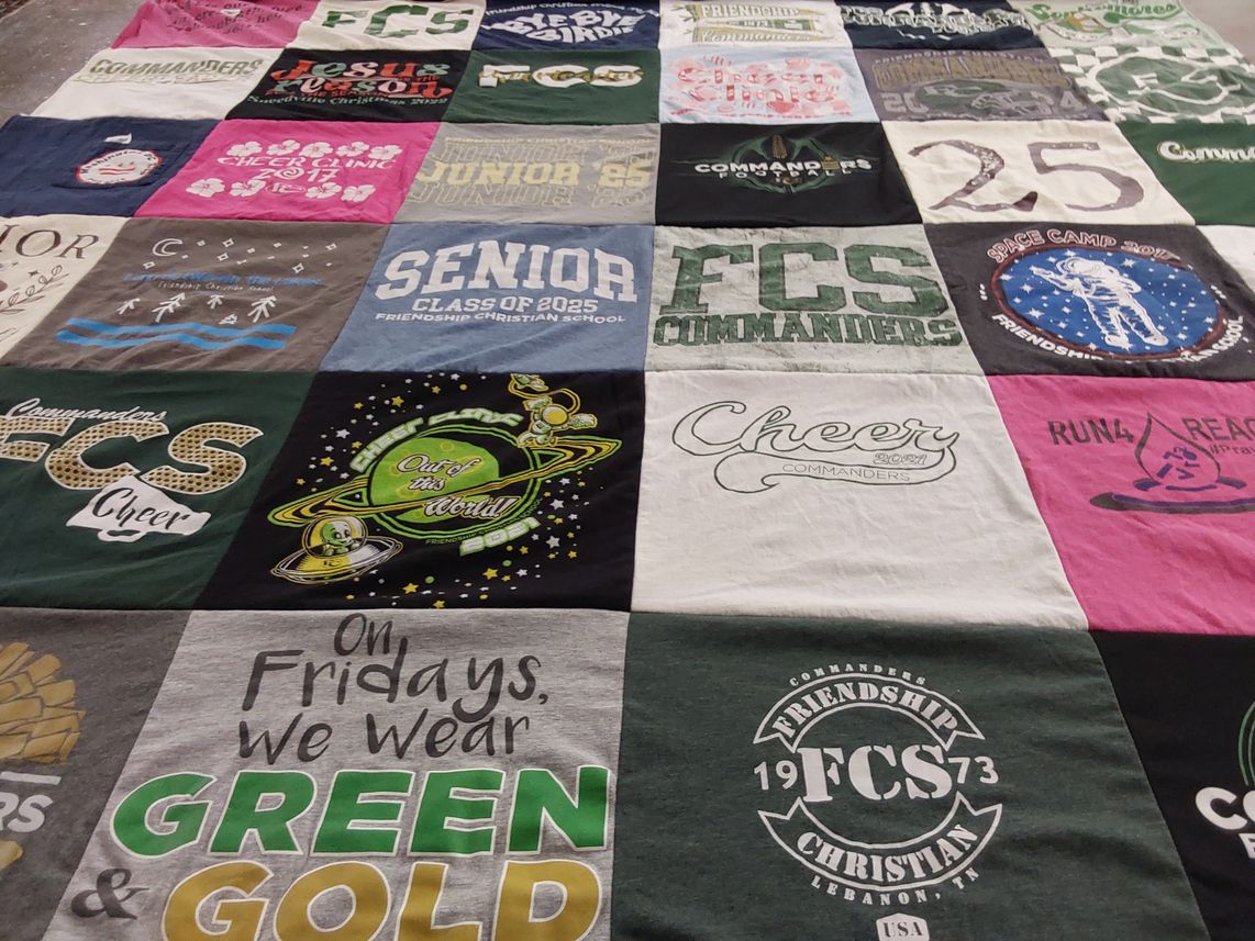 T-shirt quilt featuring fcs commanders by Danielle from TN