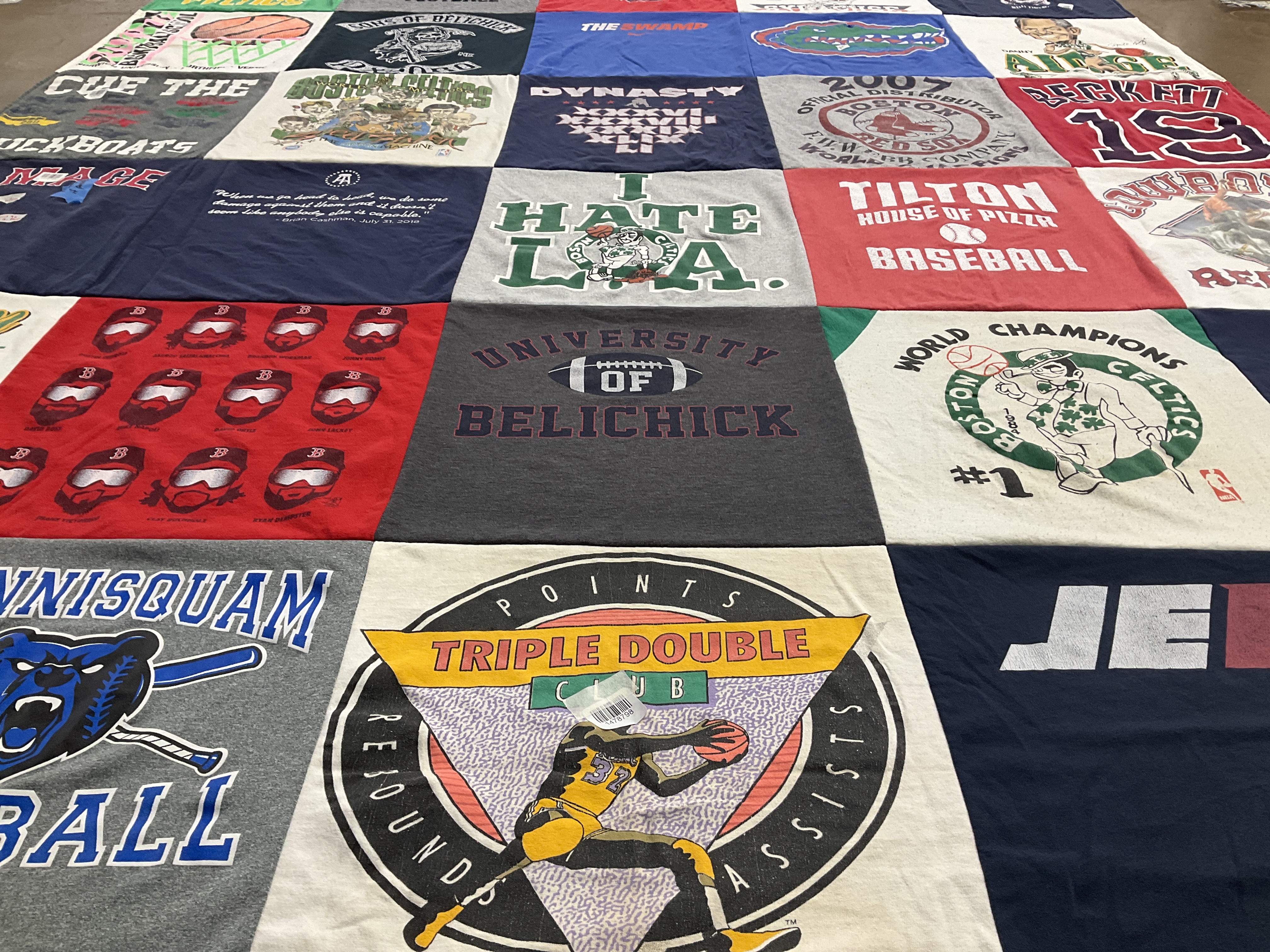 T-shirt quilt featuring boston celtics, boston red sox by Charles from NH