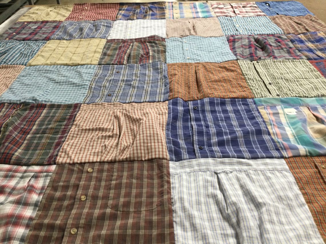 T-shirt quilt with sewing, crafting themes by Macey from FL