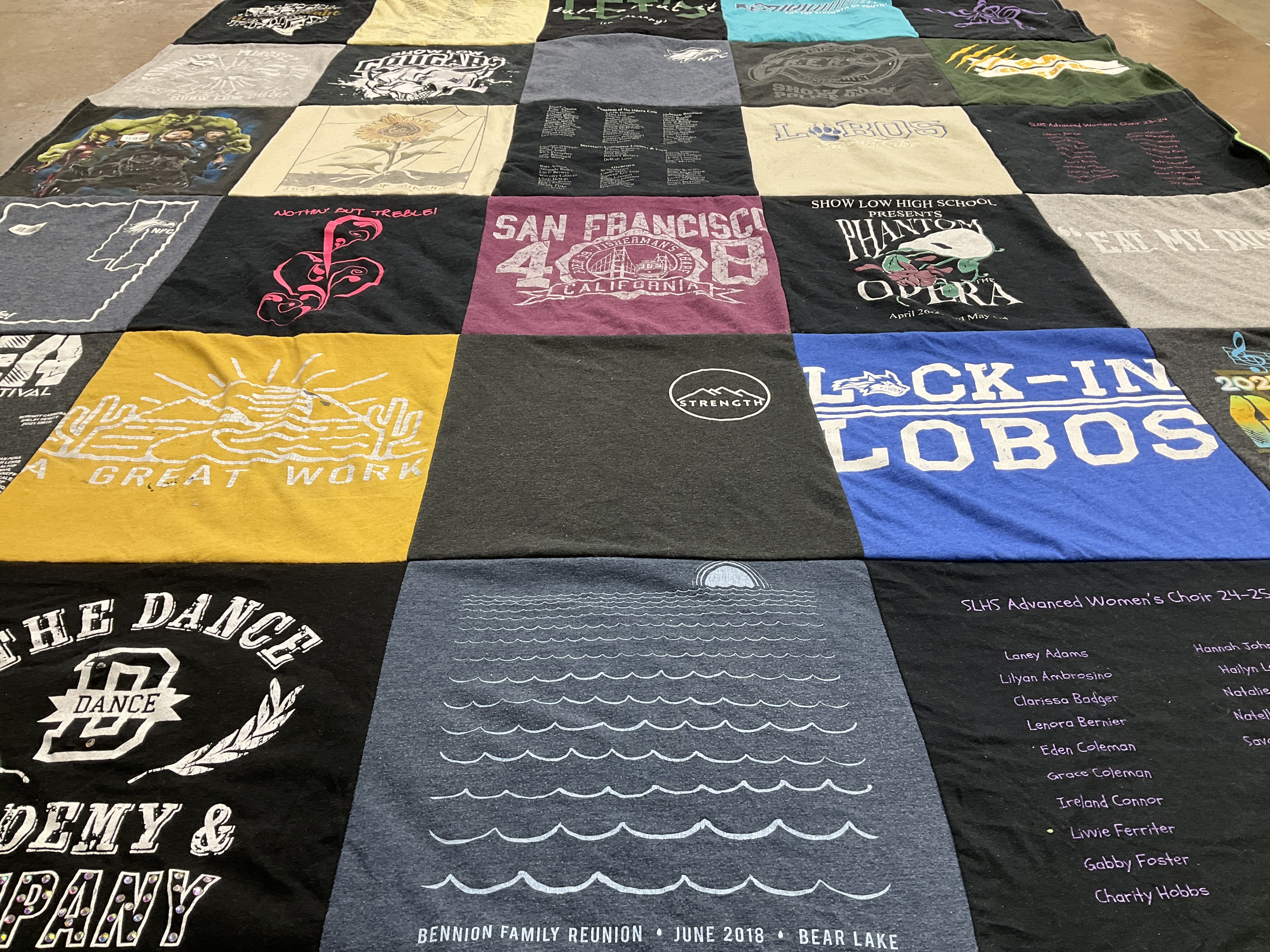 T-shirt quilt featuring lobos by kara from AZ