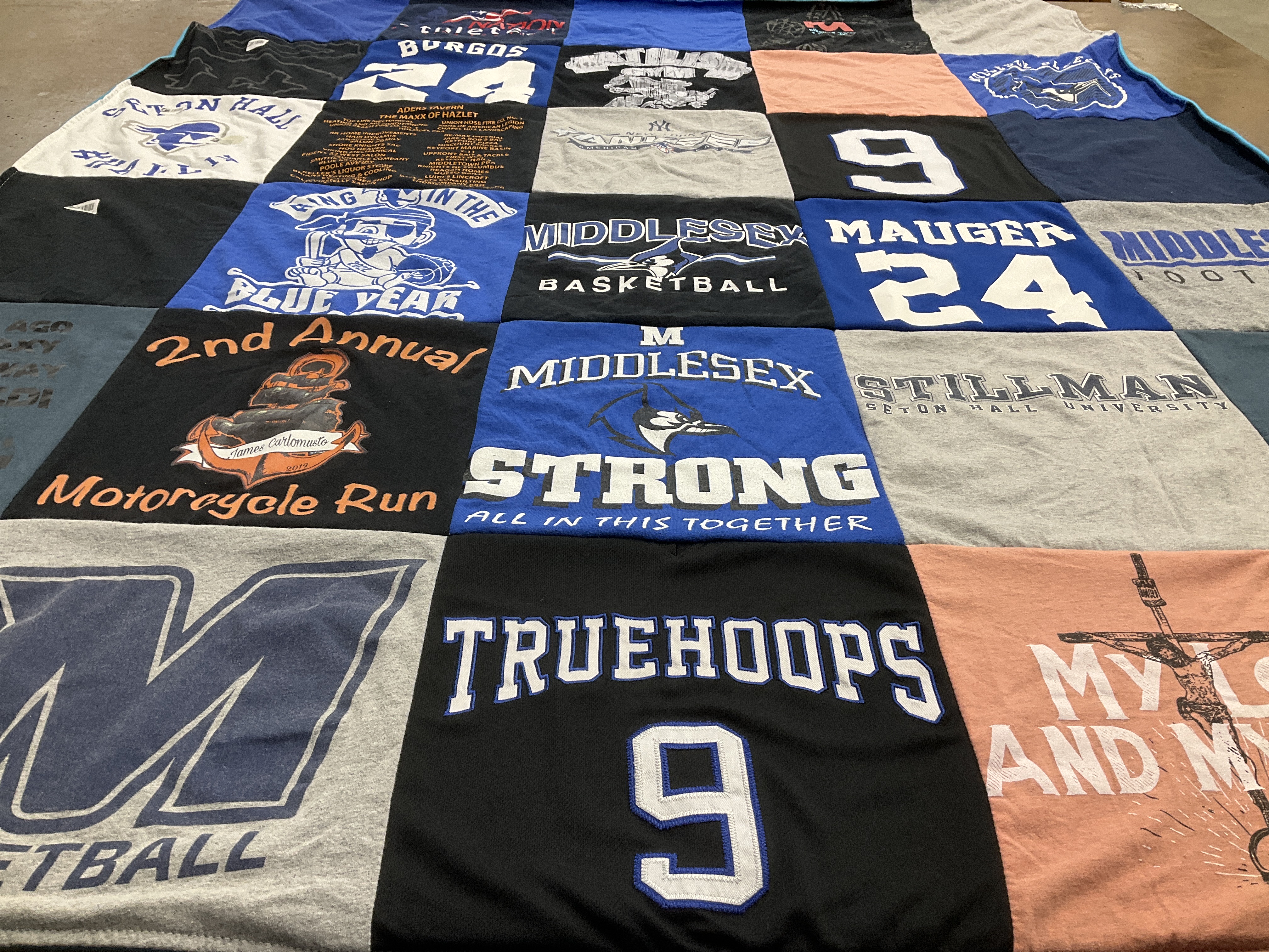 T-shirt quilt featuring middlesex basketball by Vanessa from NJ