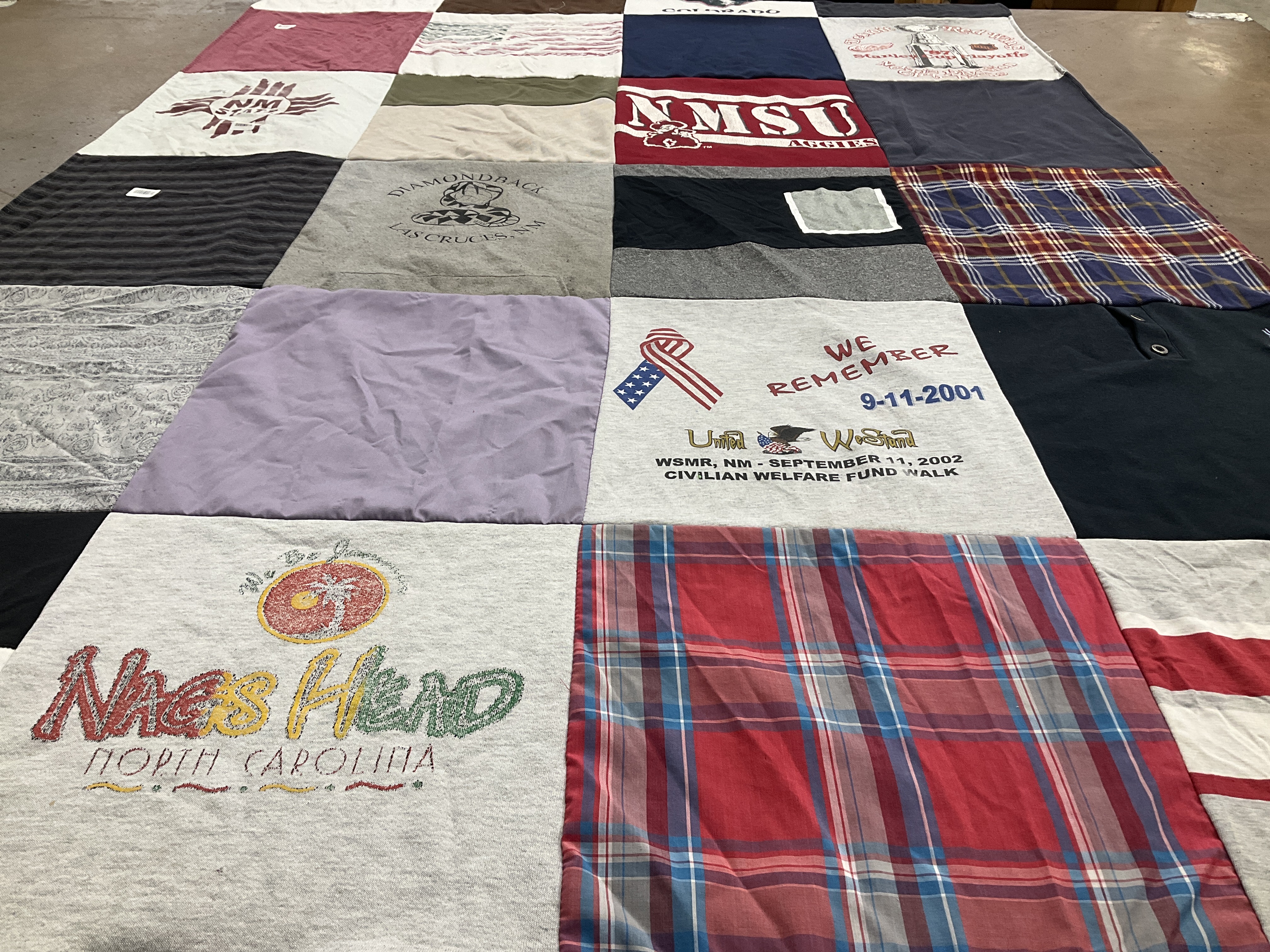 T-shirt quilt featuring new mexico state university athletics by Merrily from NM