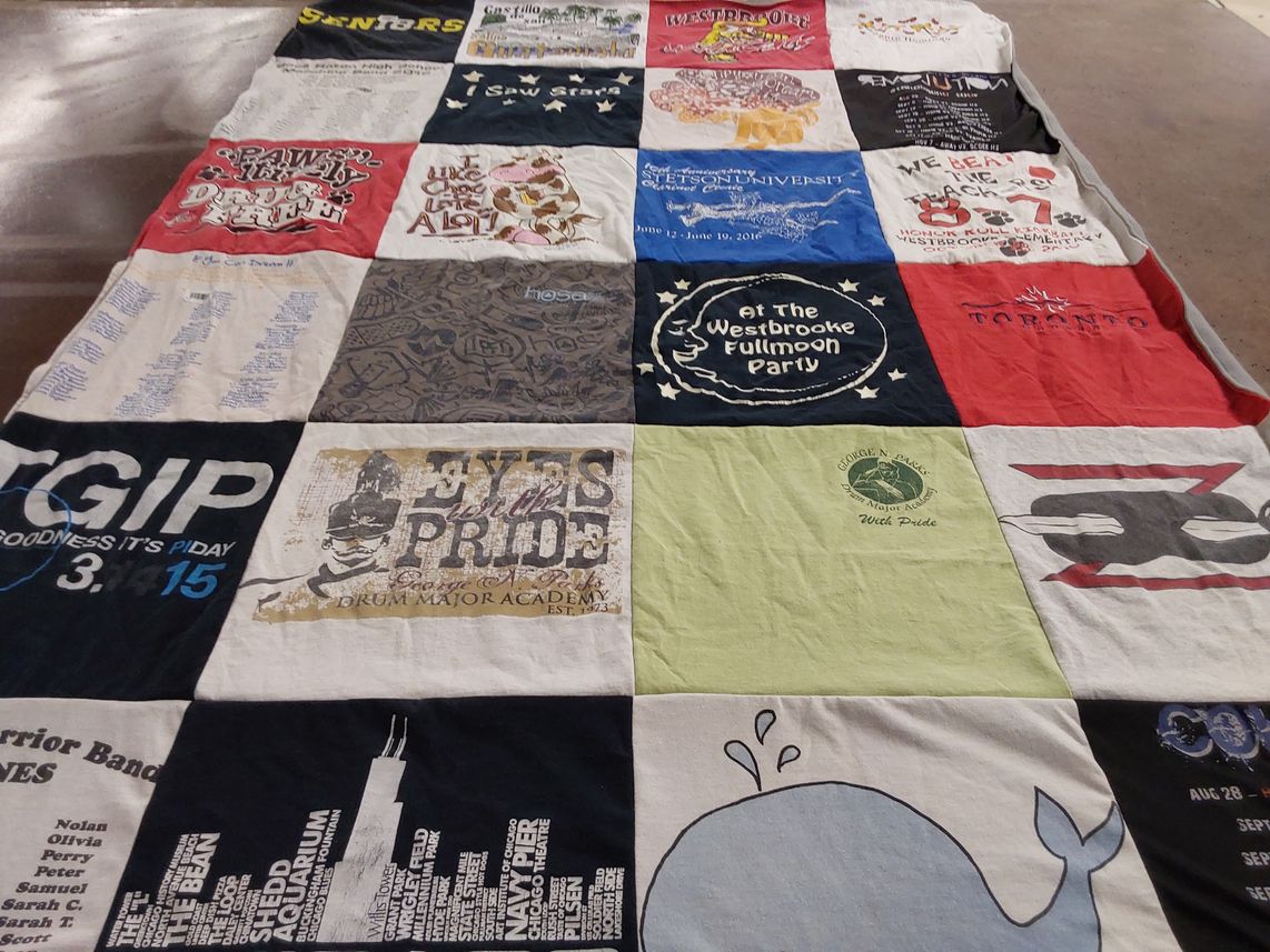 T-shirt quilt from george n. shultz academy by Orfa from FL