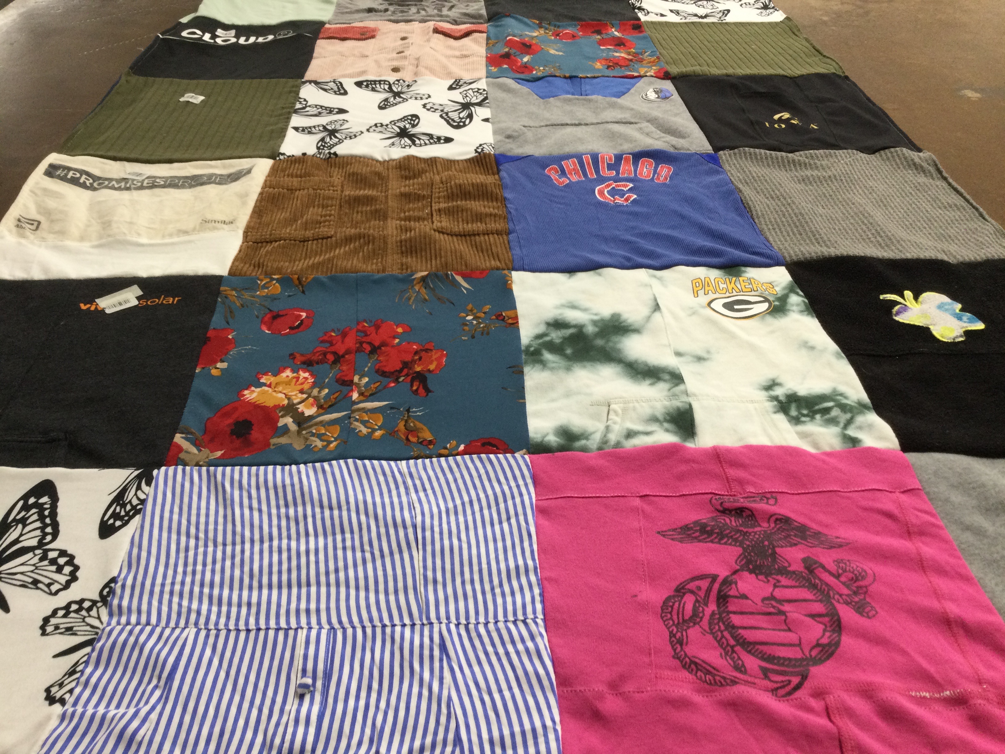T-shirt quilt featuring chicago cubs, green bay packers by Shalyn from IA