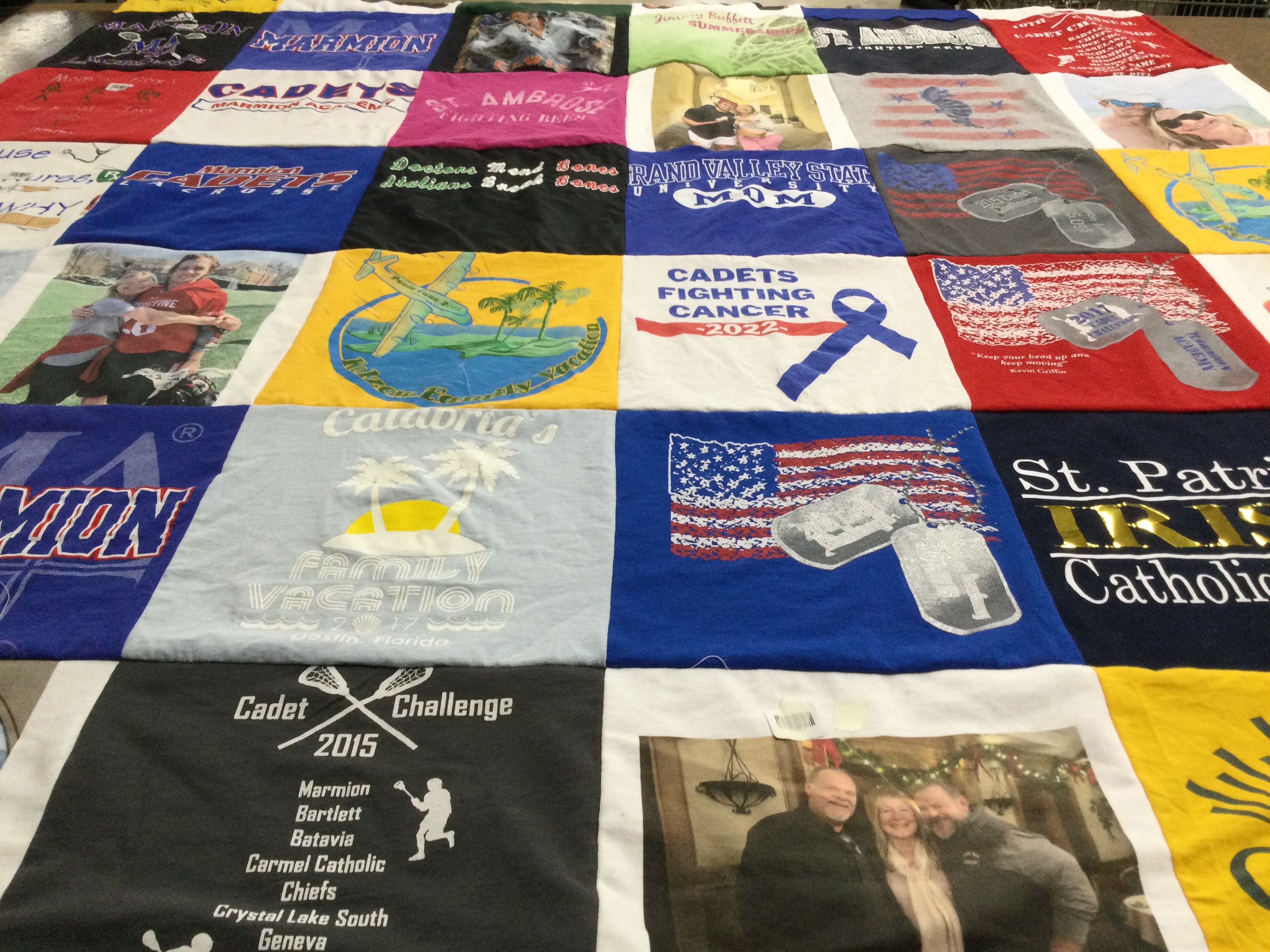 T-shirt quilt from marmion academy, grand valley state university by Robert from IL