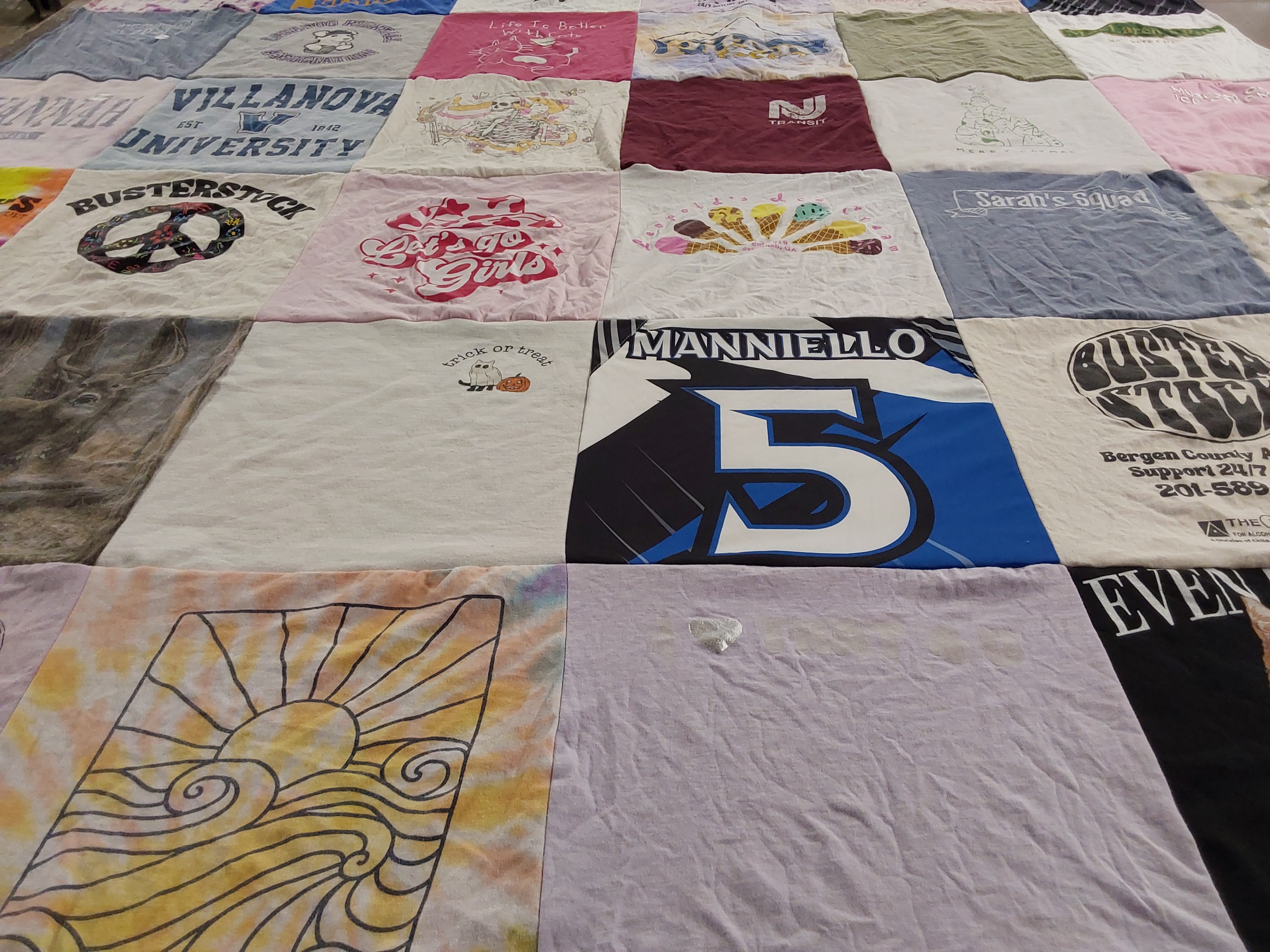 T-shirt quilt from villanova university by Chrissy from NJ