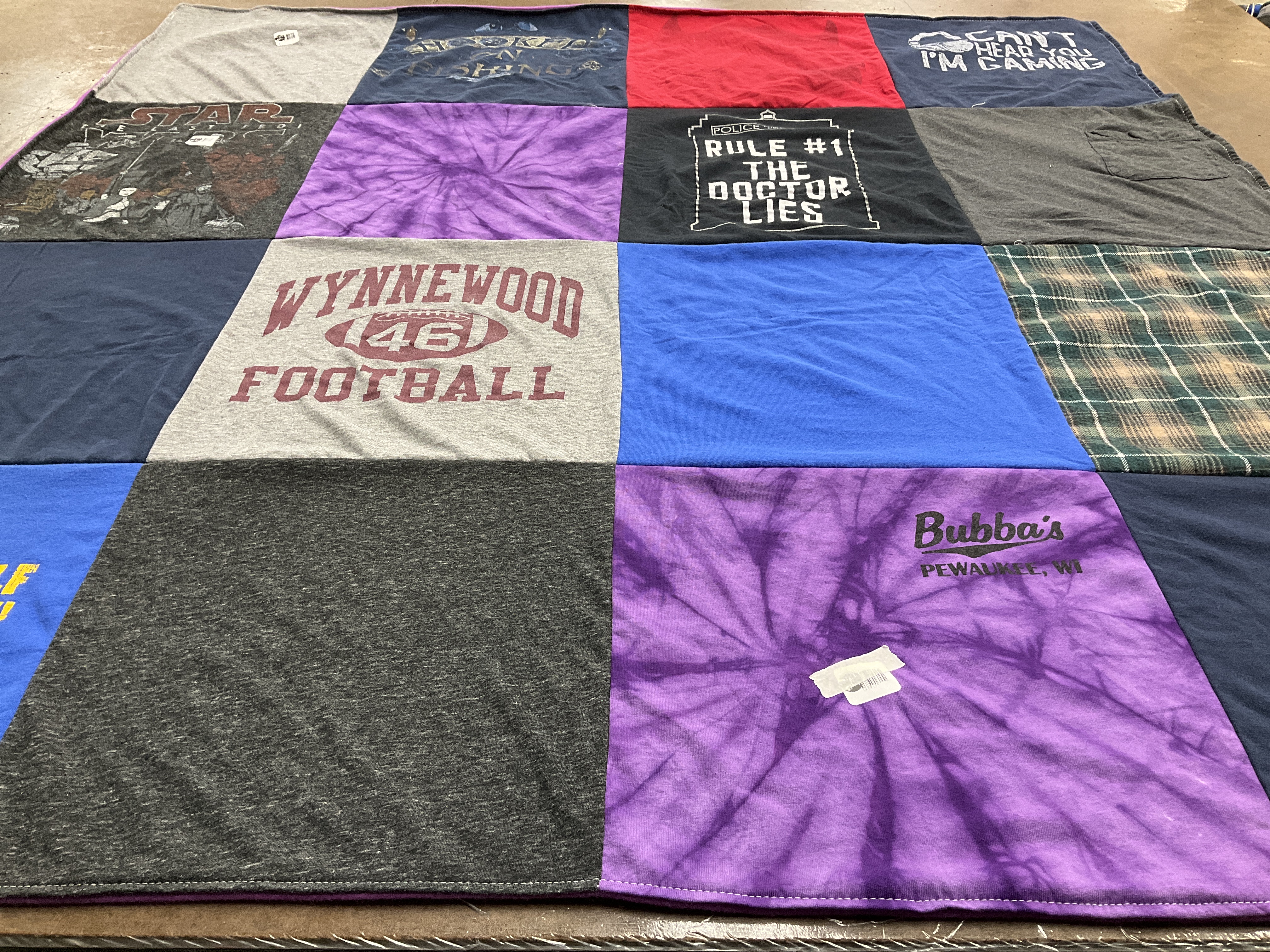 T-shirt quilt featuring wynnewood football by Jennine from WI
