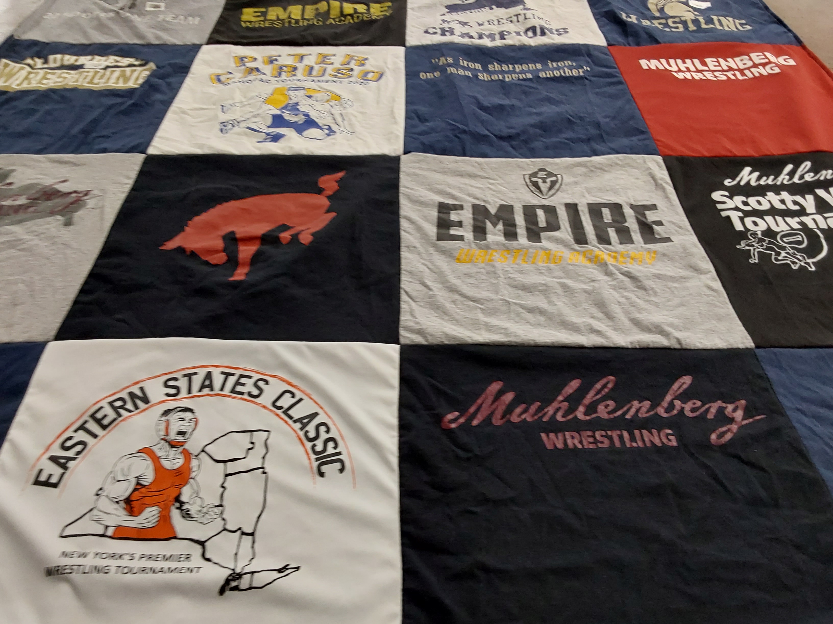T-shirt quilt from muhlenberg college by Kaitlyn from NY