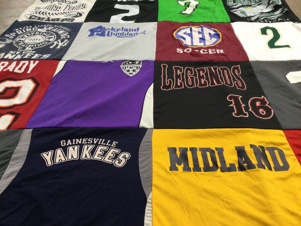 T-shirt quilt featuring gainesville yankees by Angela from FL