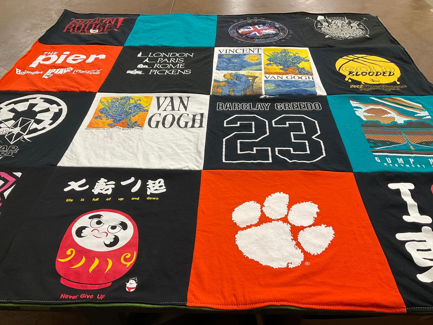 T-shirt quilt from clemson university by Erin from CA