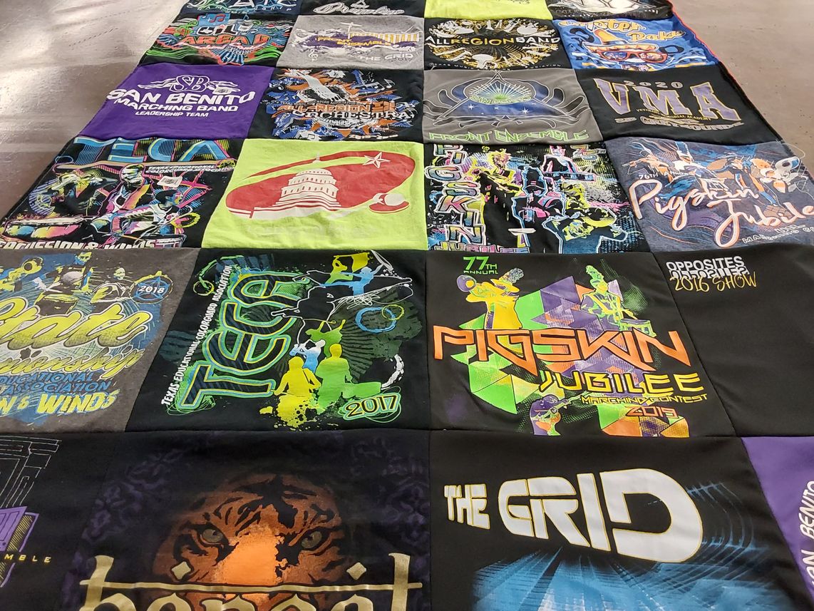 T-shirt quilt from san benito high school by Laura from TX